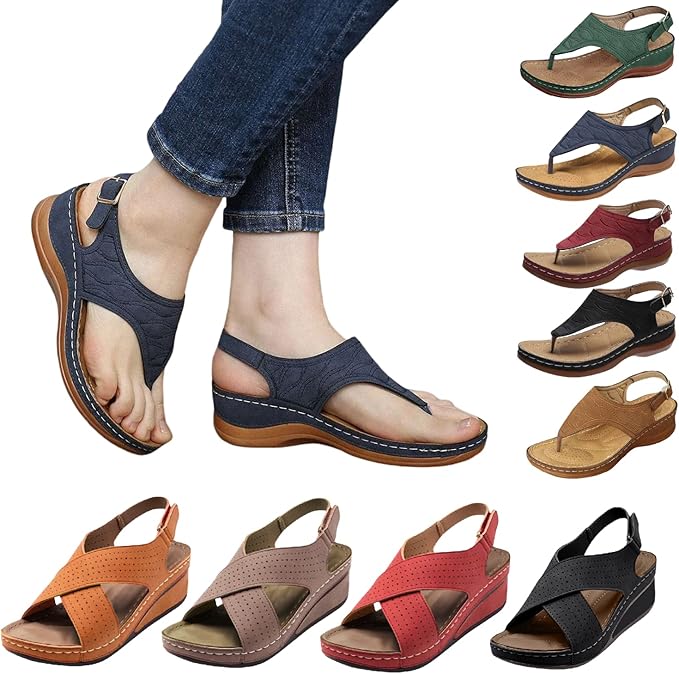 Dimleen Orthopedic Sandals,Dotmalls Comfy Orthopedic Sandals for Women, Sursell Women's Arch