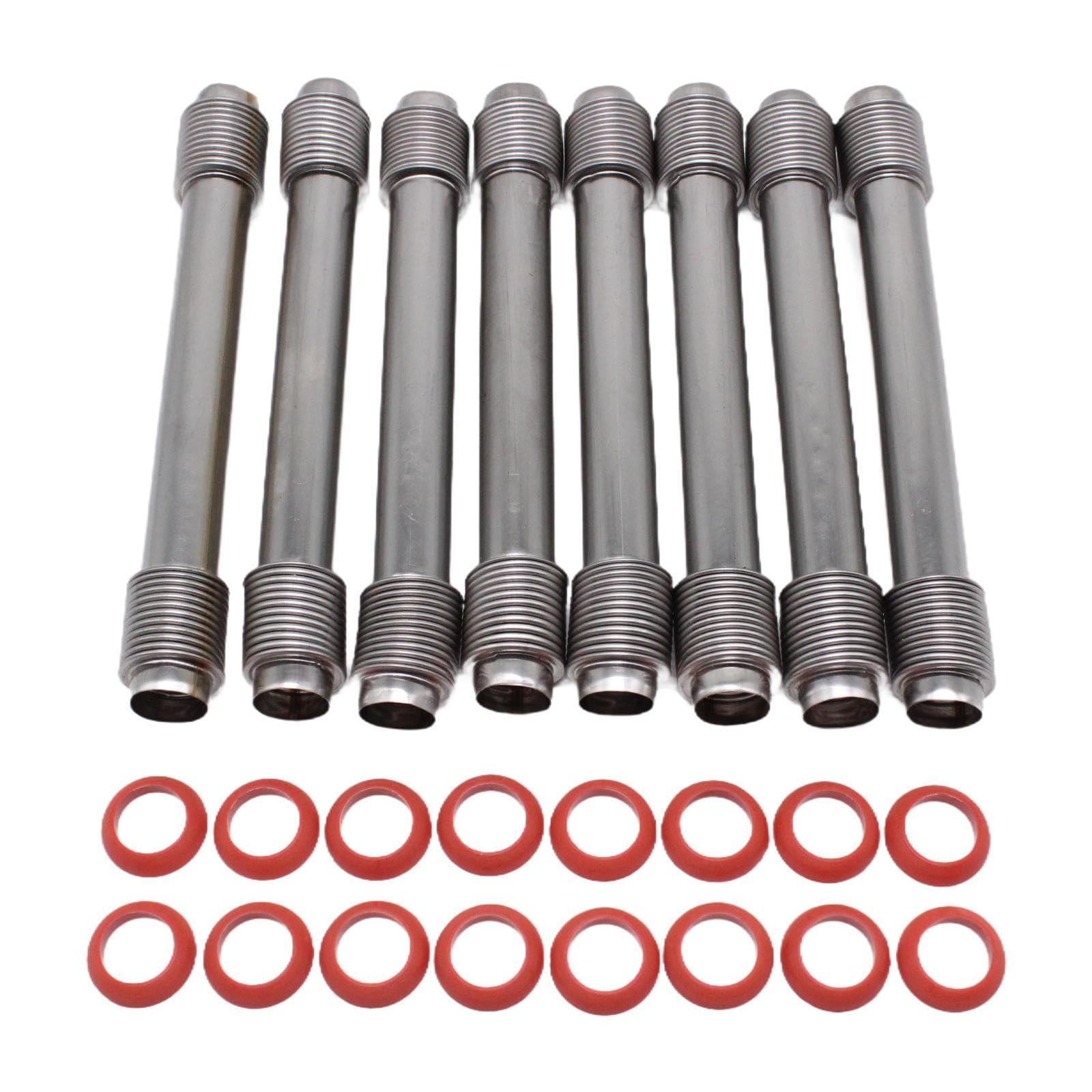 Kit di Aste di Spinta in Acciaio Inossidabile per Autoveicoli con Anelli di Tenuta, Ideale per La Manutenzione Del Motore E per I Proprietari di Auto.