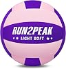 Super Soft Light Volleyball - Safe and Quiet Fabric Volleyball Ball for Indoor Play - Official Size 5 Kids Youth Beginners Lightweight Volleyballs Trainer for House Yard Training Practice