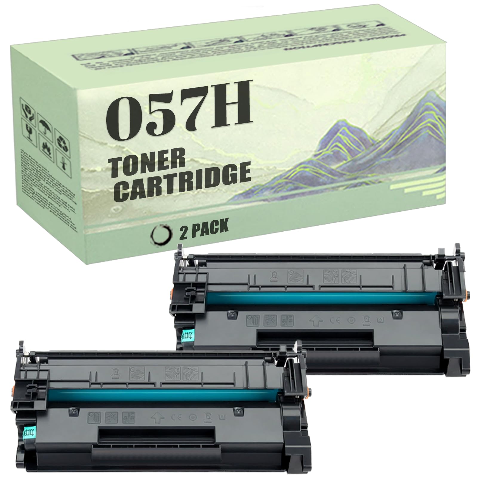 Cartucho De Tóner Compatible para Impresora para Canon ImageCLASS LBP226dw, 227dw, MF445, MF448dw, 449dw Y 325dn, También Apto para 057H CRG057H 2 Black