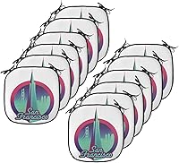 Vista 81 de Lunarable USA Chair Cushion Pad, American Cities Skylines Metropolis Architecture Sketch Style Hand Drawn Art Print, Seat Padding for Kitchen &