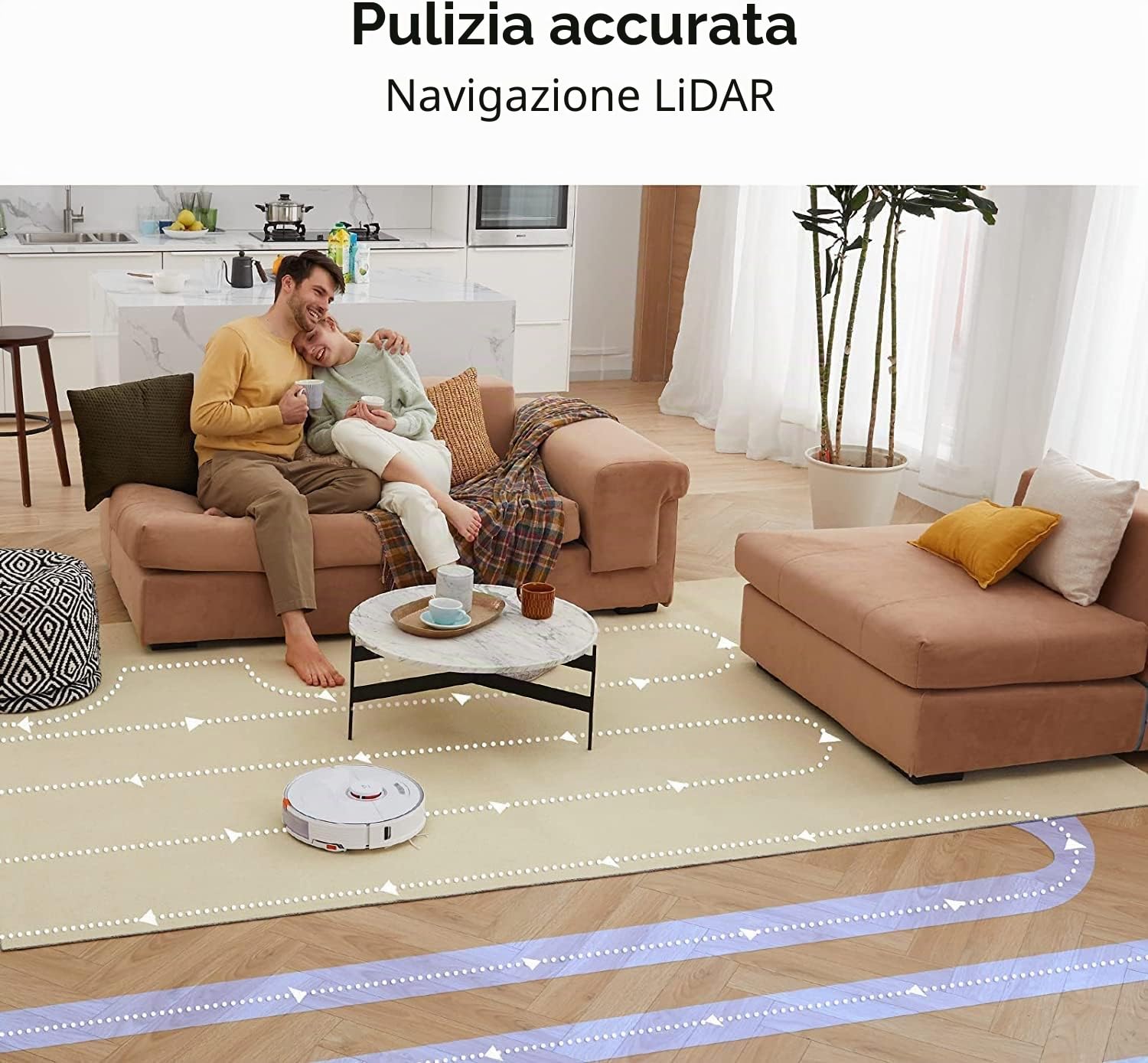 roborock S7 Robot Aspirapolvere Lavapavimenti con Sonic Mopping, Robot Aspirador(2500 PA),Panno Automatico,Pulizia Personalizzata,Mappatura multilivello Aspirapolvere Robot, Controllo APP & Alexa