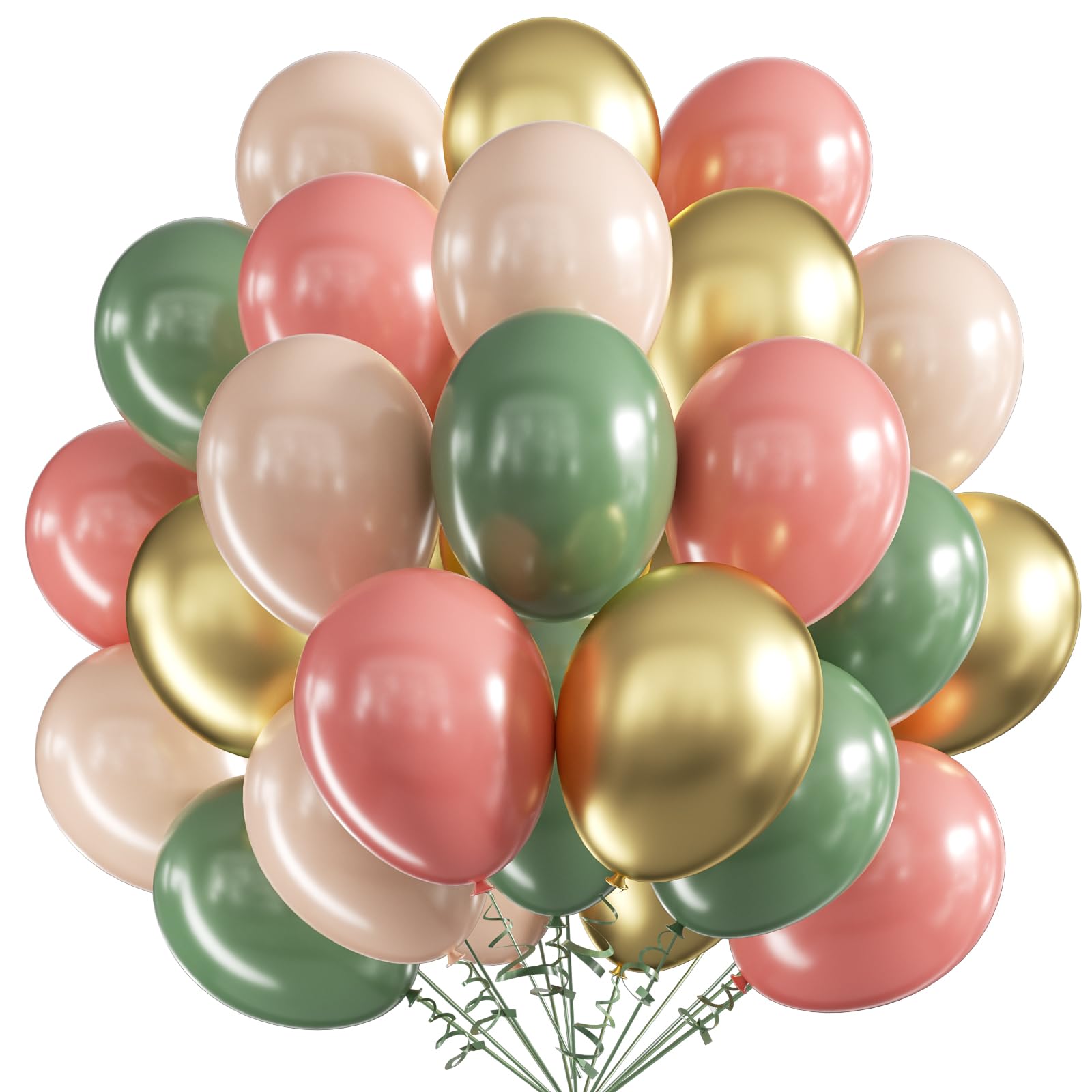 Salvia Verde Bianco Oro Palloncini Garland Kit Verde Smeraldo 130 Pz Lattice Metallico Oro Palloncino Kit per Giungla Baby Boy Doccia Compleanno Festa di Vacanza Deco | IT