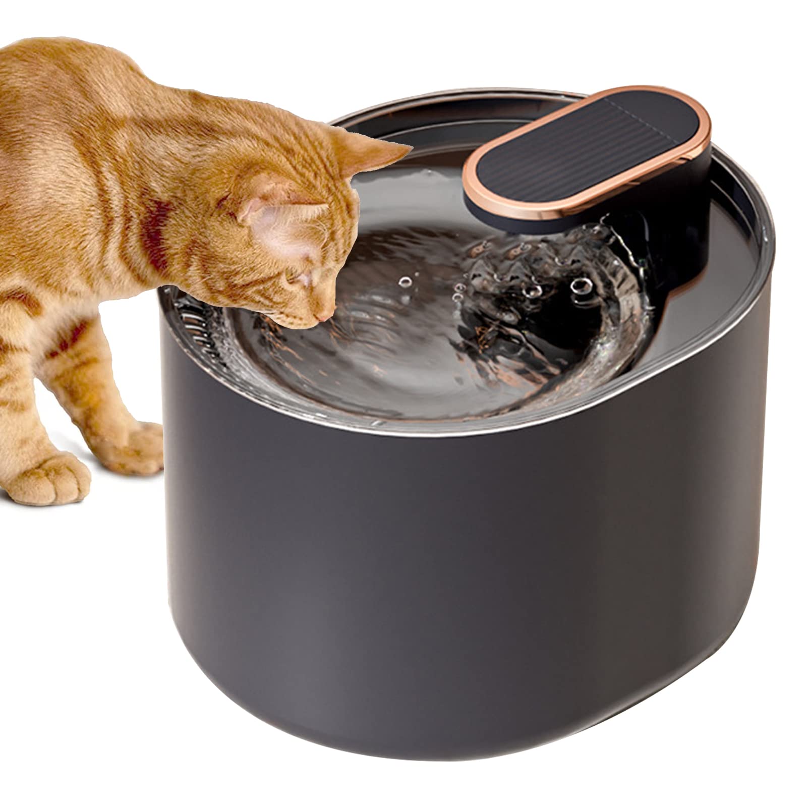 Fontanella per Gatti 3L, Fontana per Cani Animale Domestico,Distributore d'Acqua Alimentato Tramite USB per Cani E Gatti con Pompa Ultra-Silenziosa E 6 Filtri di Ricambio