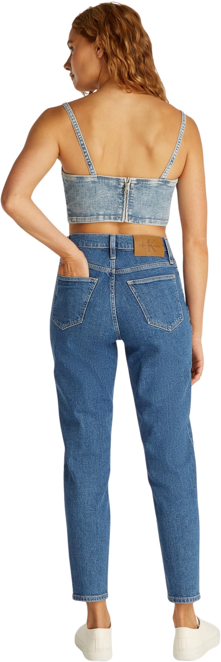 Calvin Klein Donna Jeans Mom Jean Vita Alta