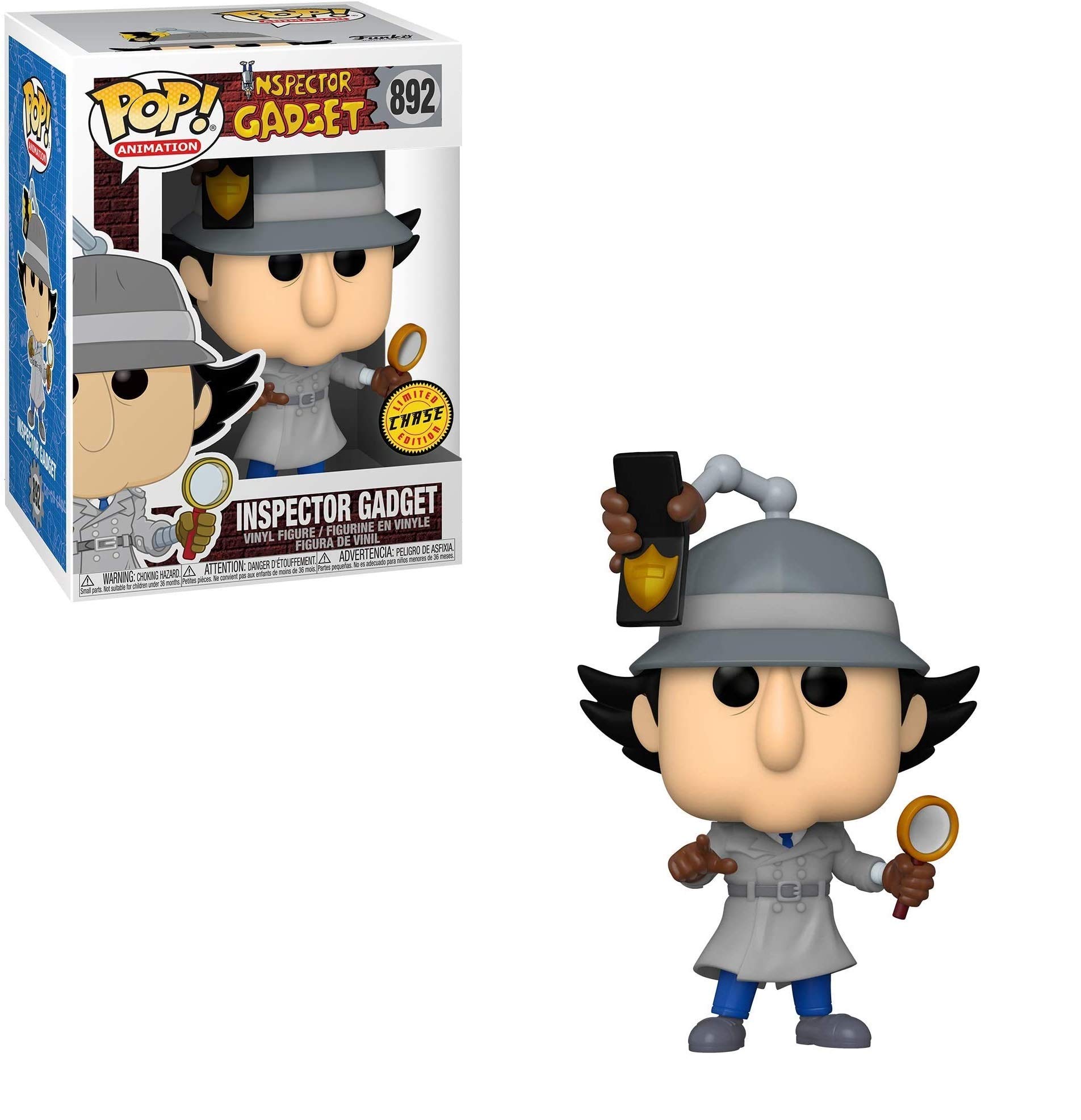 Inspector Gadget Chase Edition Pop #892 Pop Animacja: Inspector Gadżet Winylowa figurka (w zestawie z plastikowym ochraniaczem EcoTEK do ochrony pudełka wystawowego)