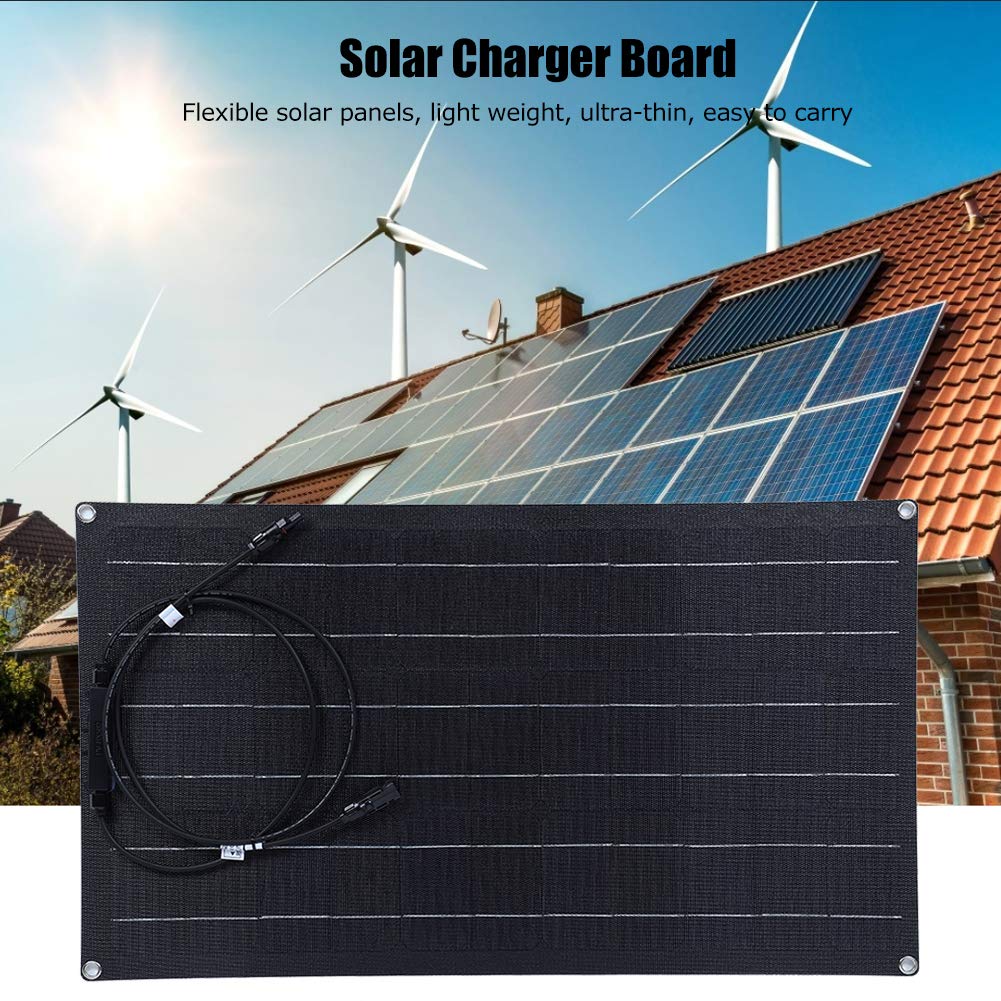 KIMISS Wysokowydajny Elastyczny Monokrystaliczny Panel Słoneczny 50 W 18 V Lekka Płytka ładująca do Dachów łodzi RV Wysokowydajny Panel Słoneczny