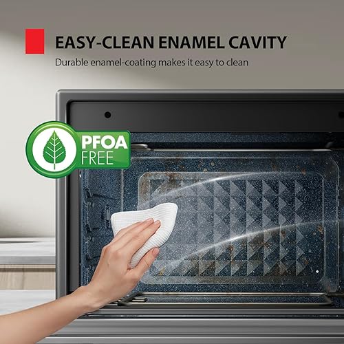 Miniatura 7 de TOSHIBA ChefFry - Combo de horno tostador y freidora de aire, horno de encimera de convección 12 en 1, gran capacidad de 34 cuartos de galón32 L,