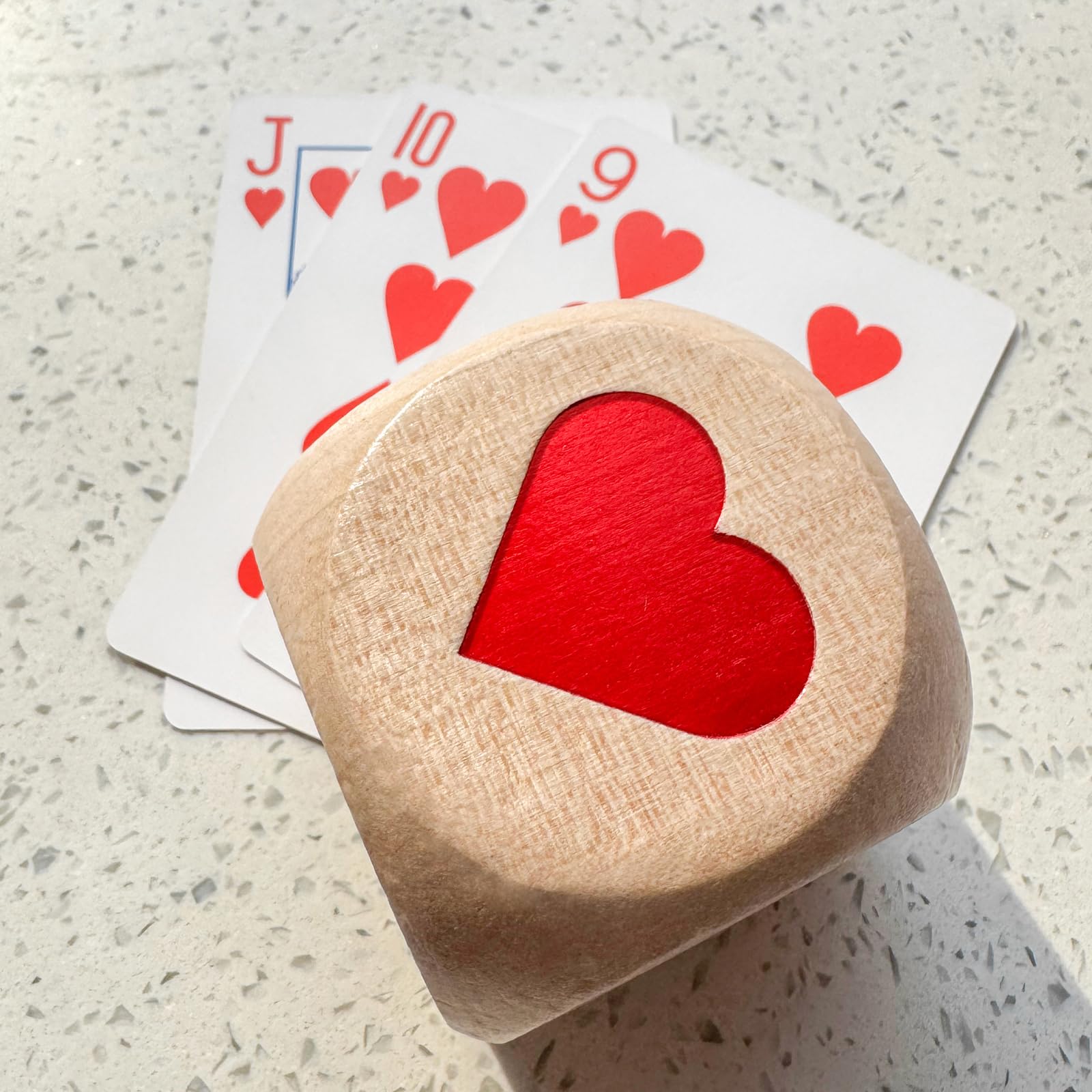 jakilee Euchre Trump Marker Dice Big Size 2Inch(5cm), 2pcs Premium Wooden Euchre Cube Trump Indicator - Image 4
