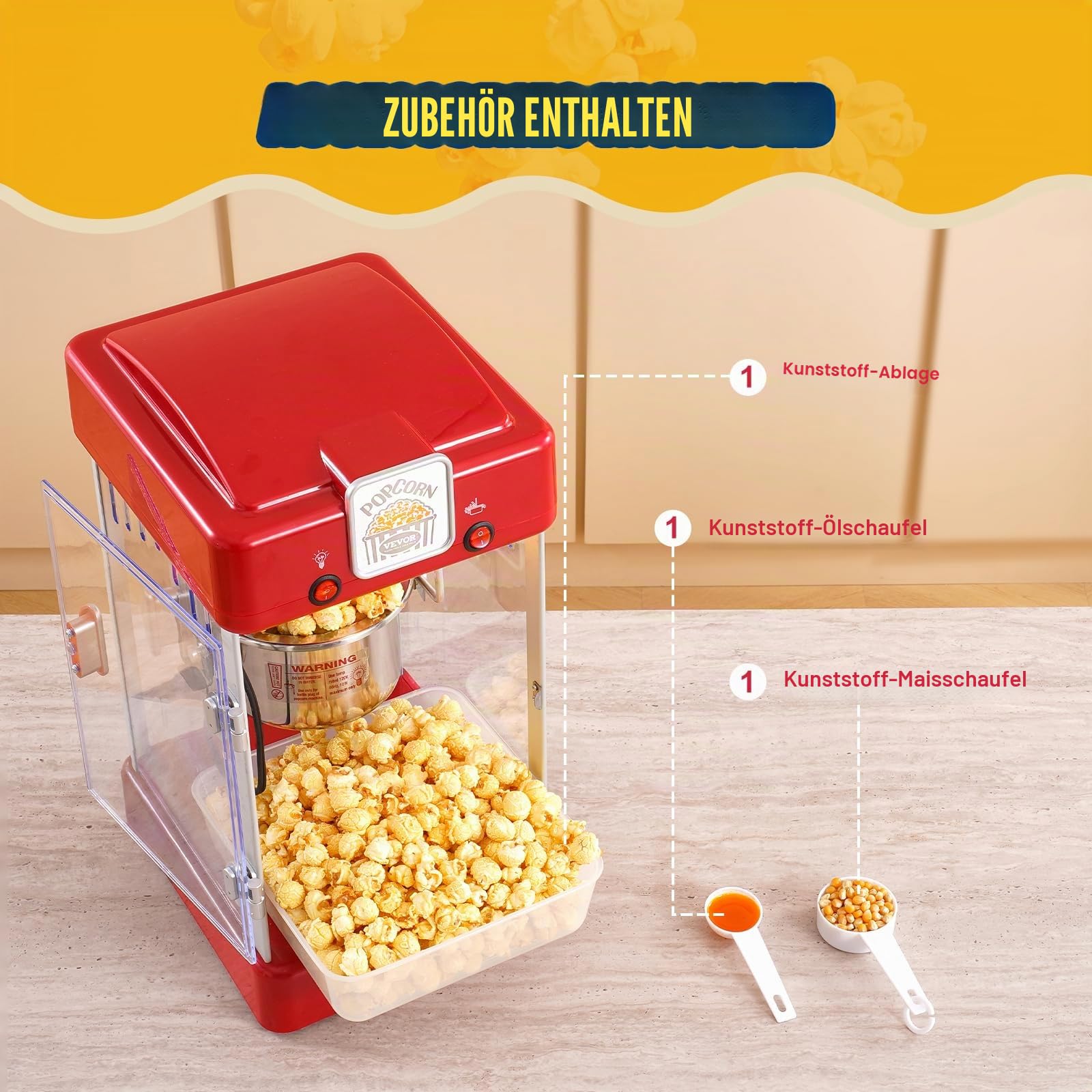 Vevor Popcornmaschine - 300 W – Bild 6