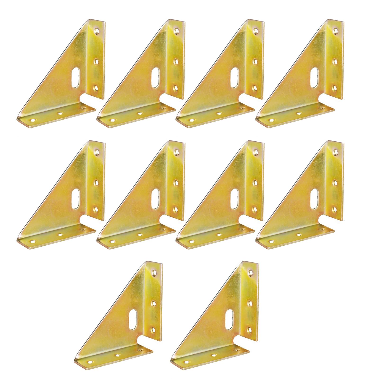 10Pieces High Strength Right Angles Brackets for Reinforcing Bookcases and Desks with Sturdy Stainless Steel Materials Easy Installion Corner Connectors