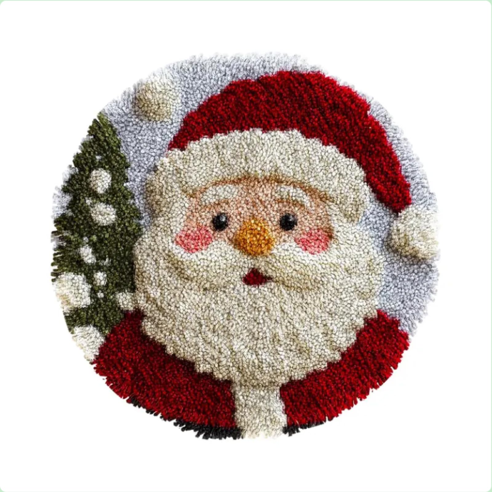 XDEGHUANGSS Santa Claus Cartoon：Latch Hook Rug Kit