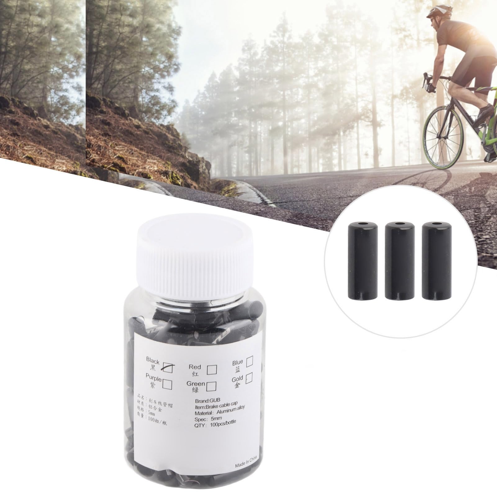 Bouchons D'extrémité Du Câble De Vélo, 80pcs Coloral Bike