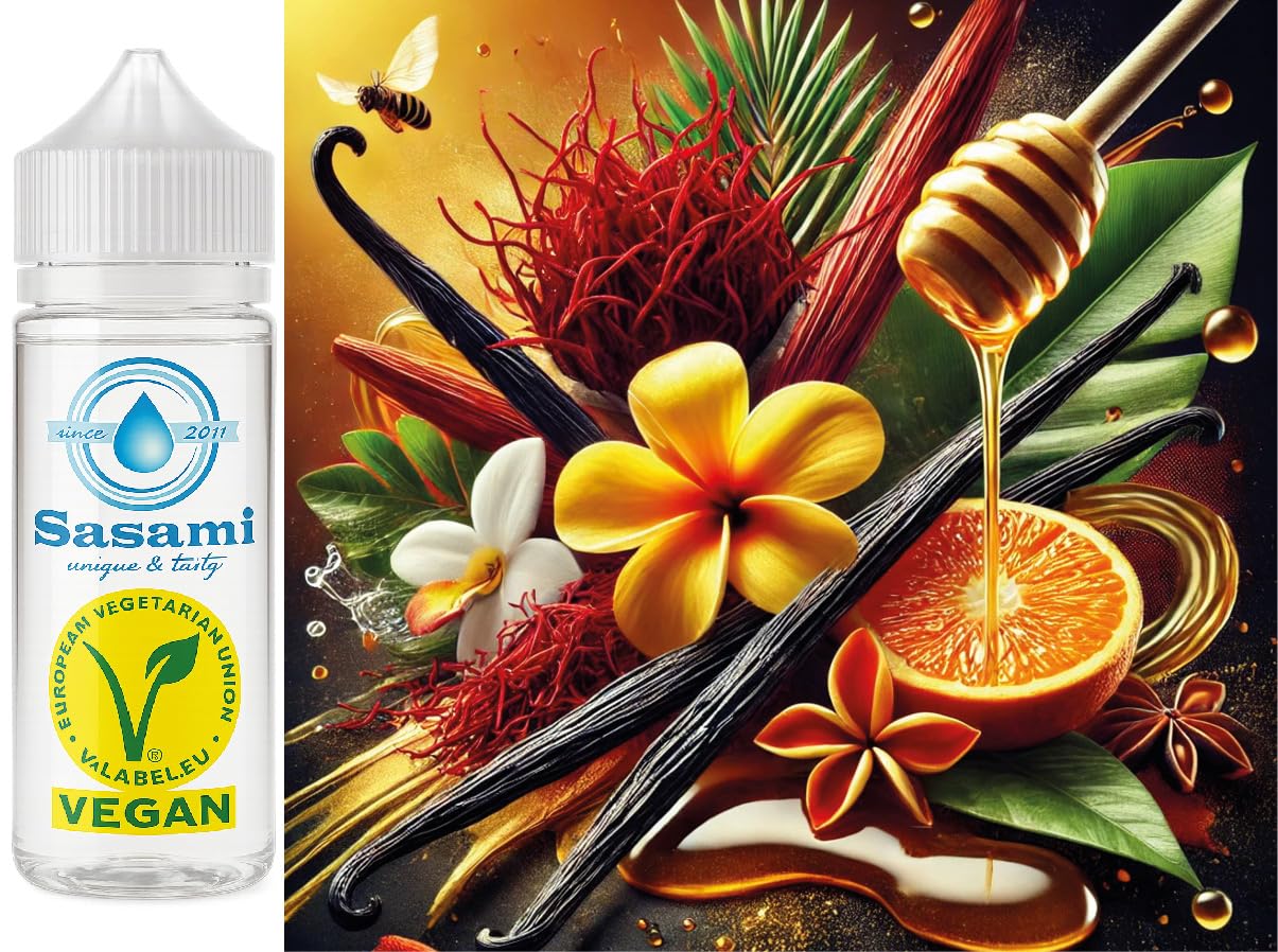 Golden Morning Sun – szafran wanilia kwiat pomarańczy i miód aromat koncentrat – Wegański – Sasami – 100ml