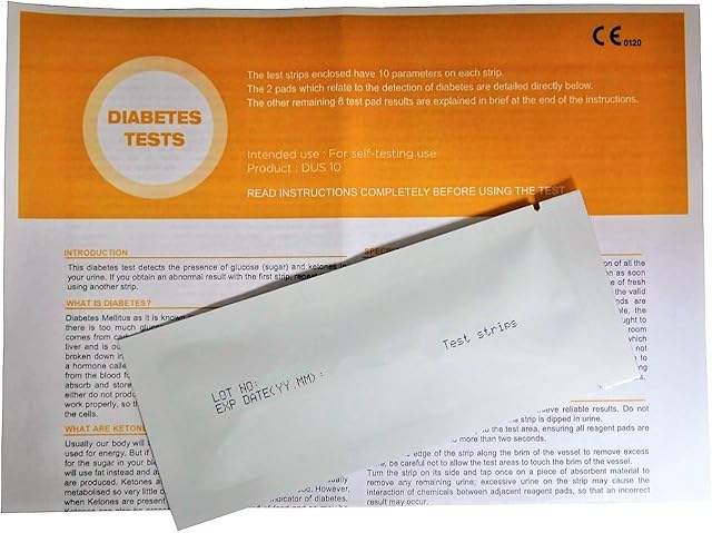 2 x Home Urine Diabetes Tests Each Strip Screens for Ketones & Glucose