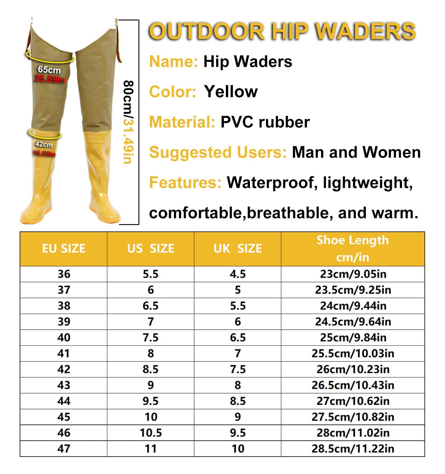 Waders hip Wader da Pesca In Nylon A 2 Strati, Wader Flessibili con Presa Più Forte, Per Laghi, Caccia E Paludi
