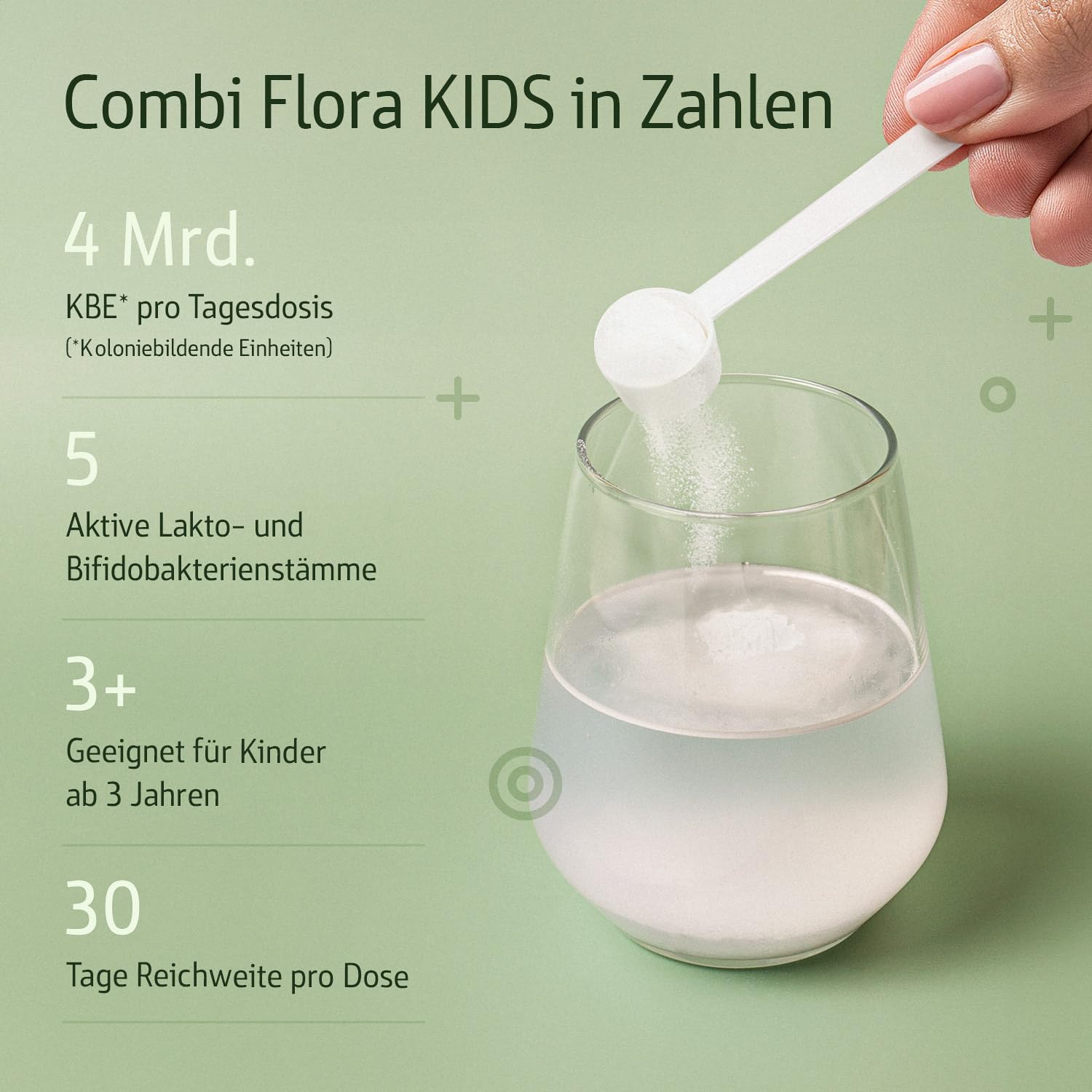 Combi Flora Kids Bio - 50 g - Mit Bifidobacterium & Lactobacillus für Kinder - Pulver mit Dosierlöffel - Mit 5 Bakterienstämmen für Kinder ab 3 Jahren