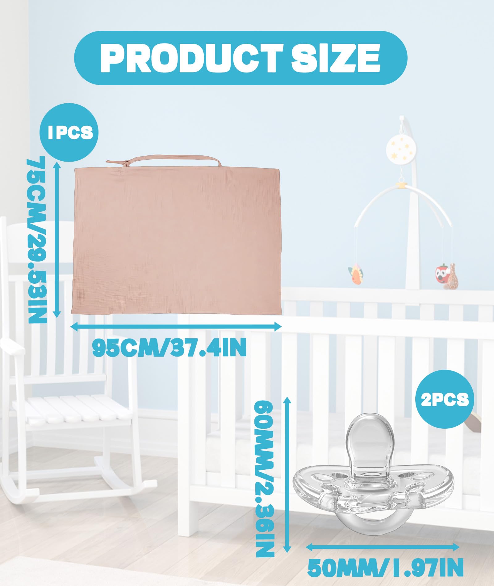 Nursing Cover for Breastfeeding, Feeding Covers for Nursing Mom Breastfeeding Essential Items for New Mothers in Various Scenarios Suitable - Image 7 thumbnail