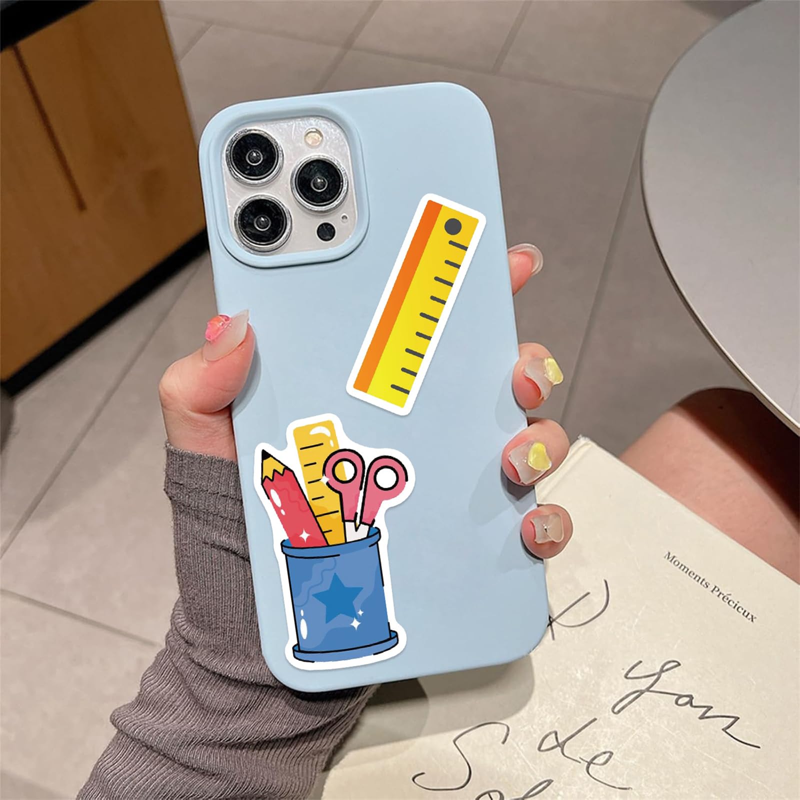 50 Stück Schulaufkleber für Schulanfang, Studenten, Lehrer, Wissenschaft, Dekorationen für Scrapbook, Laptop, Wasserflaschen, wasserdicht, Klassenzimmer, Bastelbedarf (Schulanfang)