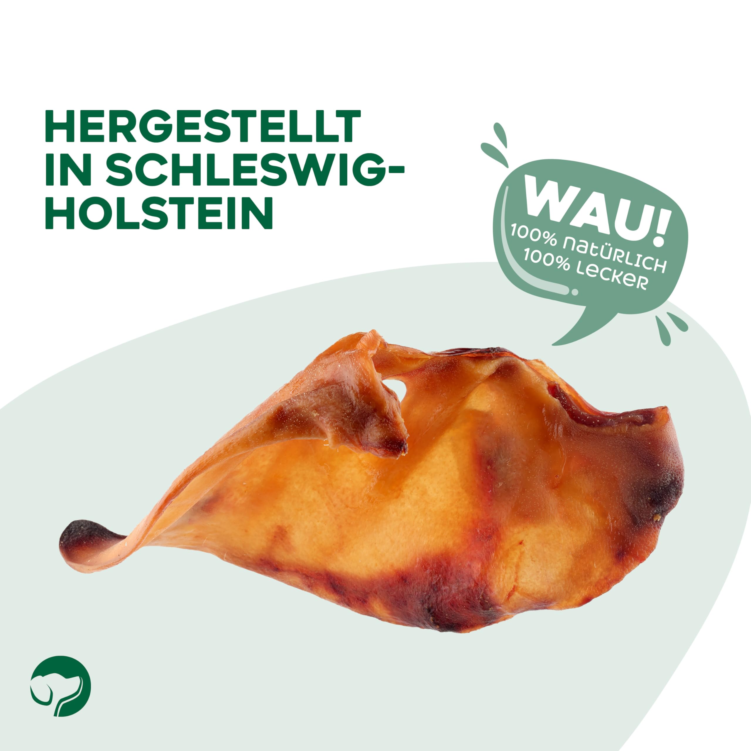 Topdog XL Schweineohren Hunde 50 Stück - Ganze getrocknete Schweineohren für Hunde ohne fettige Muschel - 100% natürlich aus Deutschland - Langanhaltender Kauspaß mit Genuss und Pflege