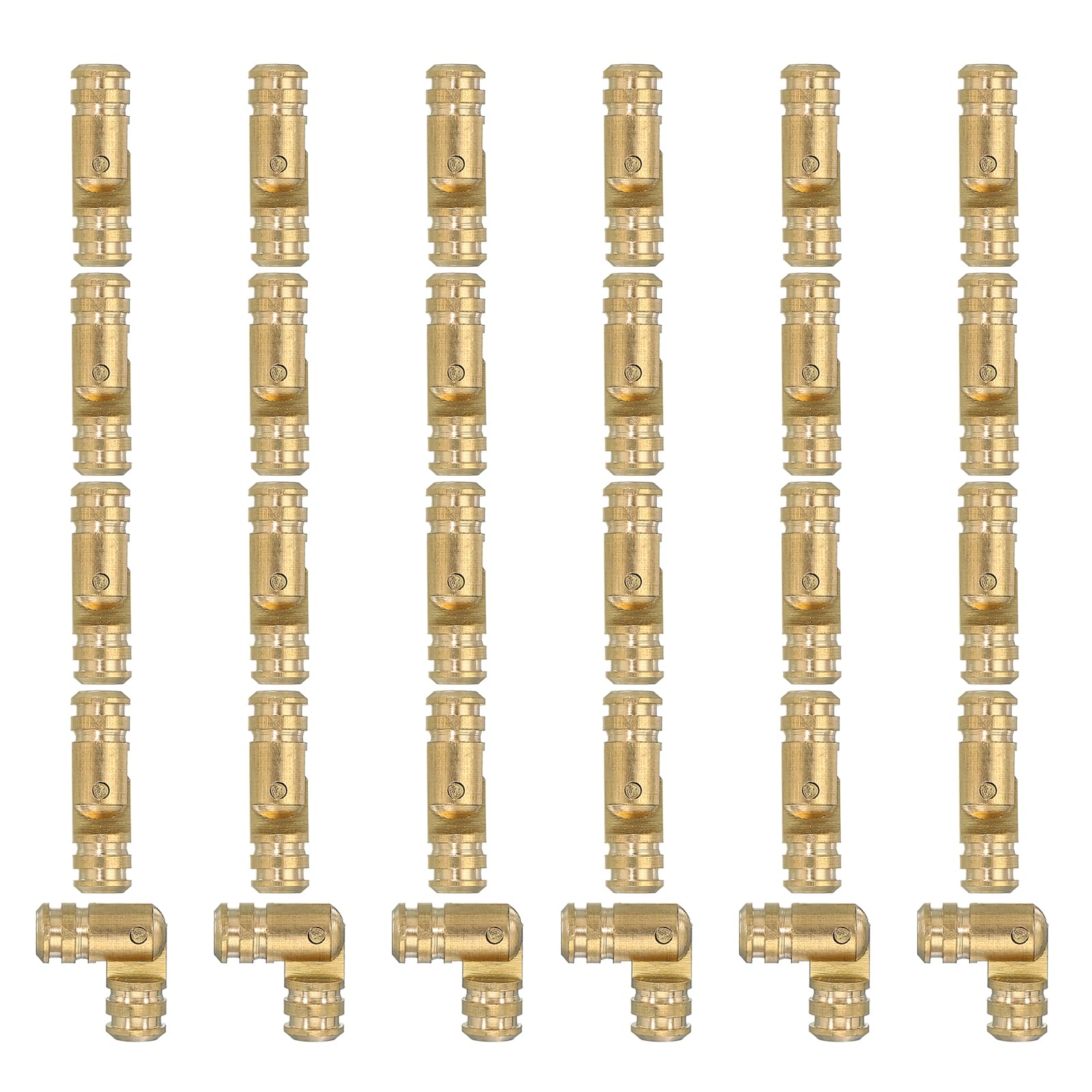PATIKIL Hidden Brass Barrel Hinges 0.7"x0.2"