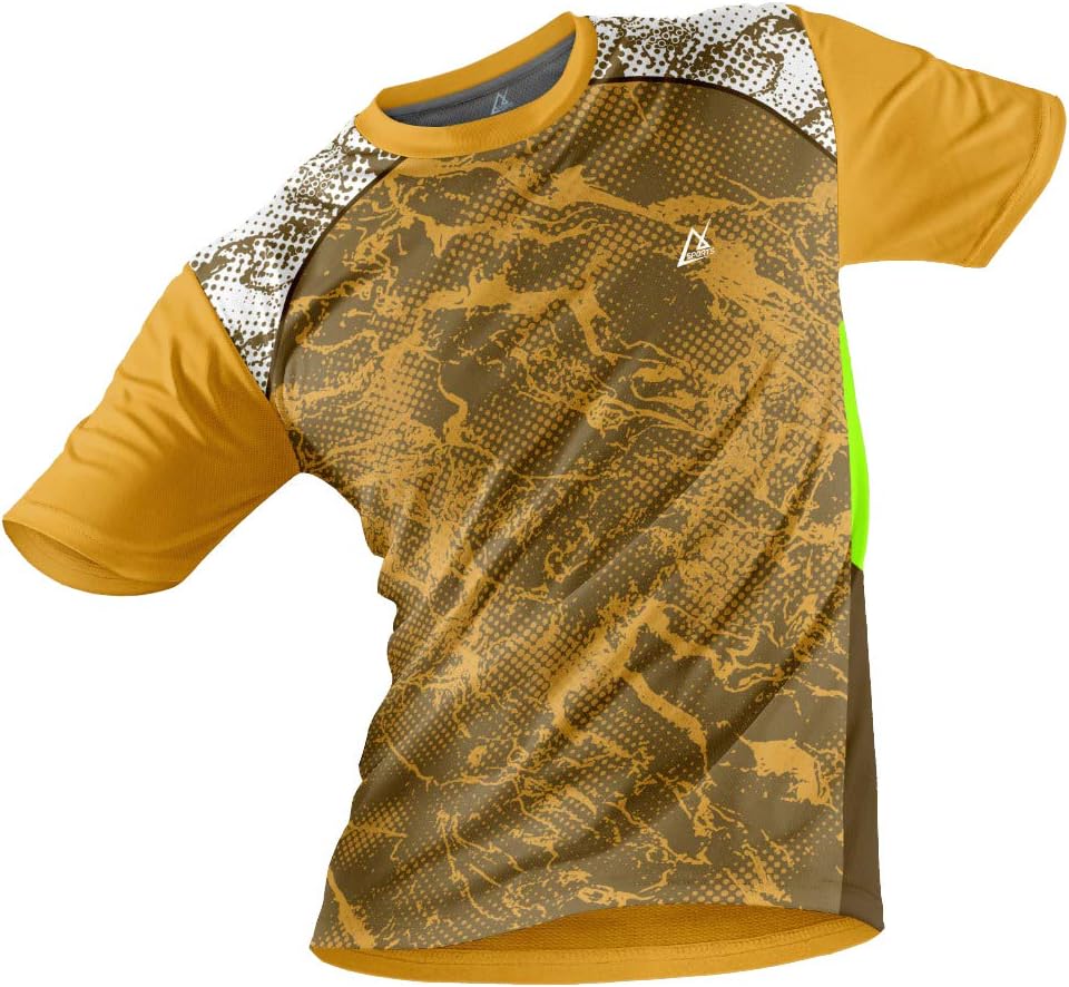 JJ TEES Polyester Half Sleeve Jersey with Round Collar and Digital Print All Over for Men Dry Fit Gym Workout Sports Regular Fit Tshirt