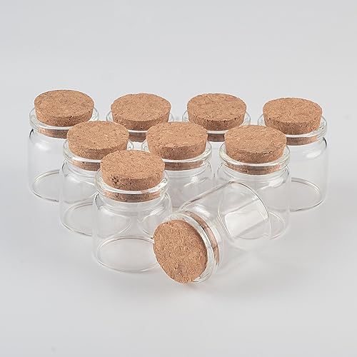Miniatura 7 de 1.457x1.575x1.063 in 0.7 fl oz Lindos frascos de vidrio botellas de vidrio con corchos pequeños frascos de vidrio botellas de regalo Fábrica al por