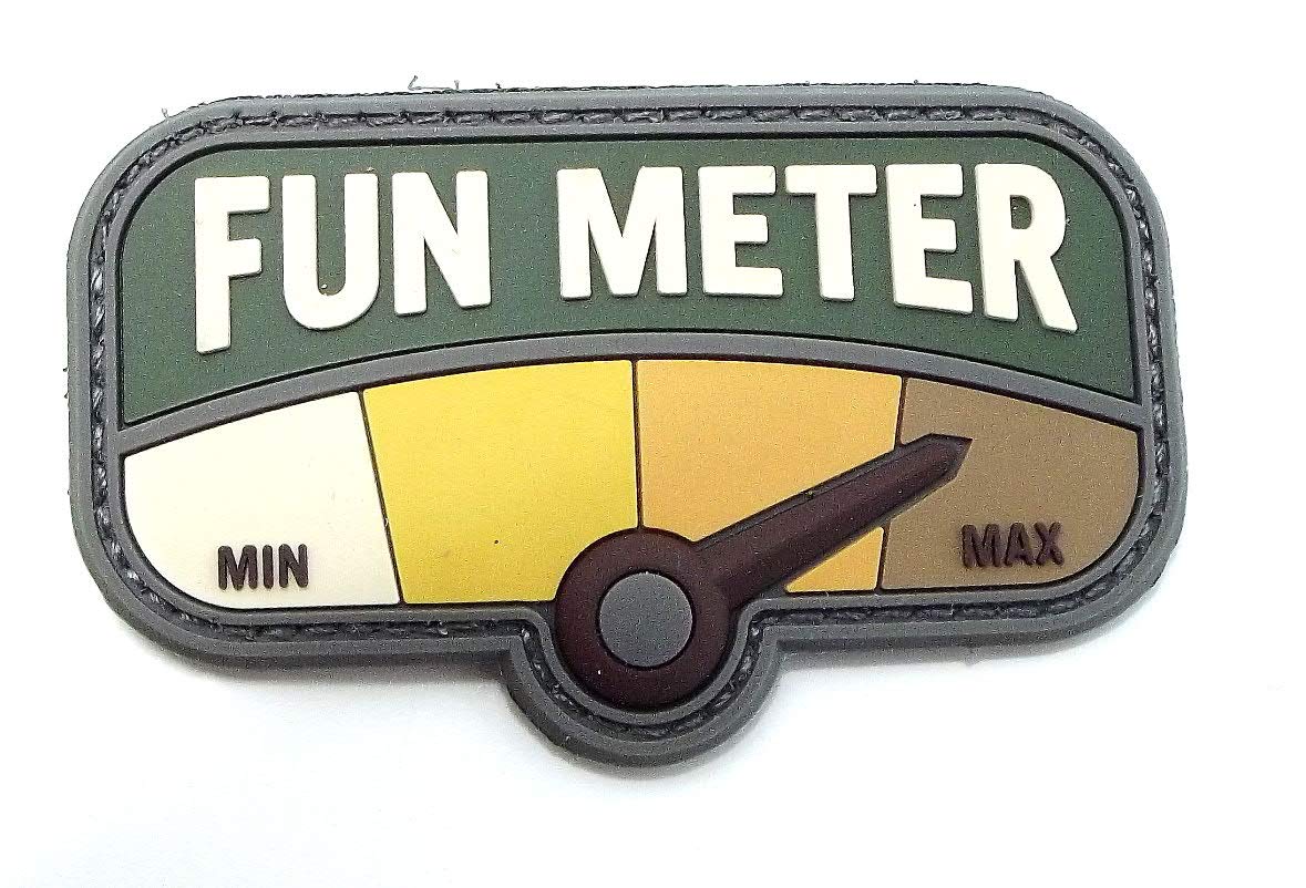 MIL-SPEC MONKEYAndwing Fun Meter PVC Patch 3 Inch x 1.8 Inch Multicam