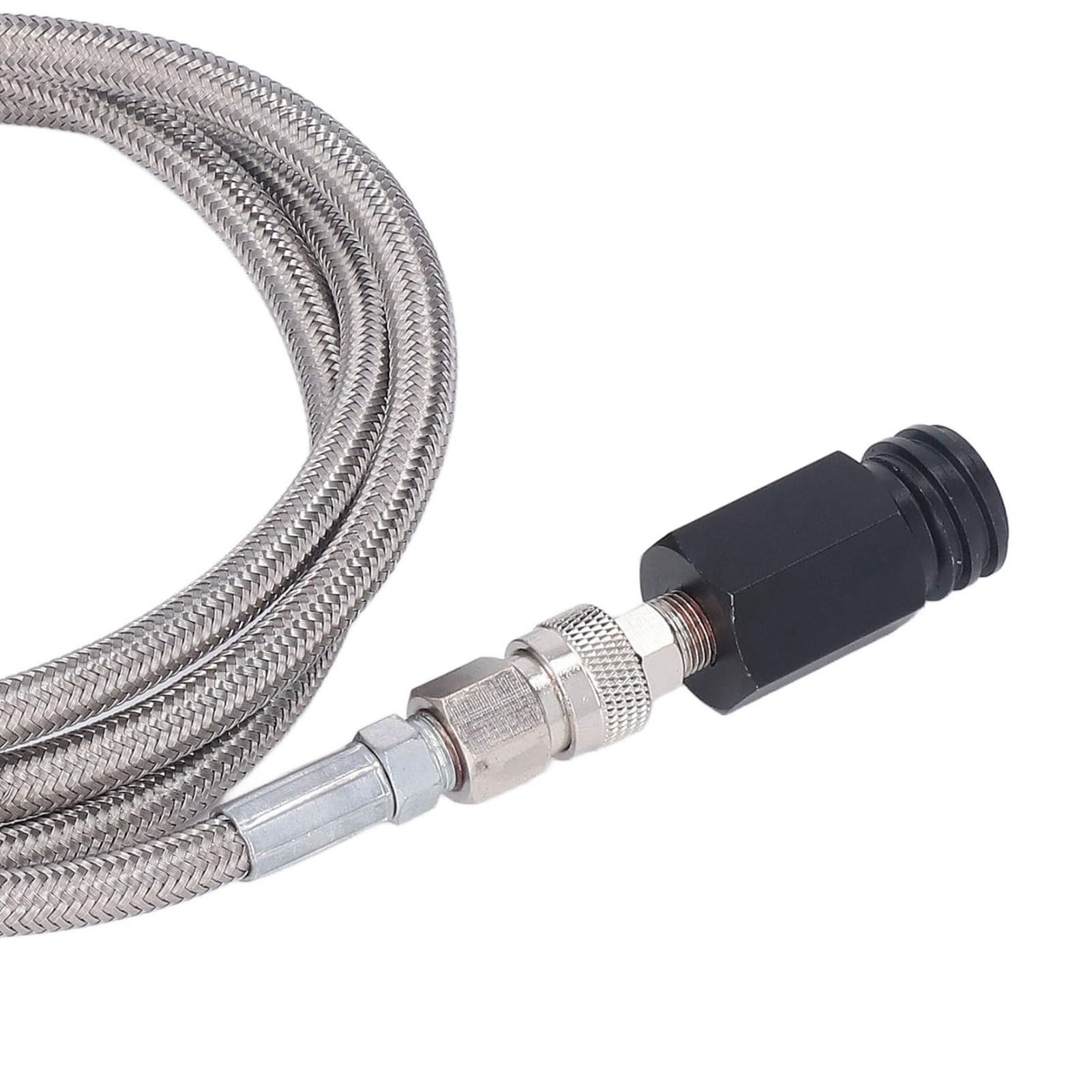 Adapter do napełniania CO2 PolyGen z 60-calowym wężem wysokociśnieniowym, złącze CGA320 do maszyny do napełniania napojów gazowanych ze zbiorników 5 funtów, 20 funtów i 50 funtów (Wąż ze stali