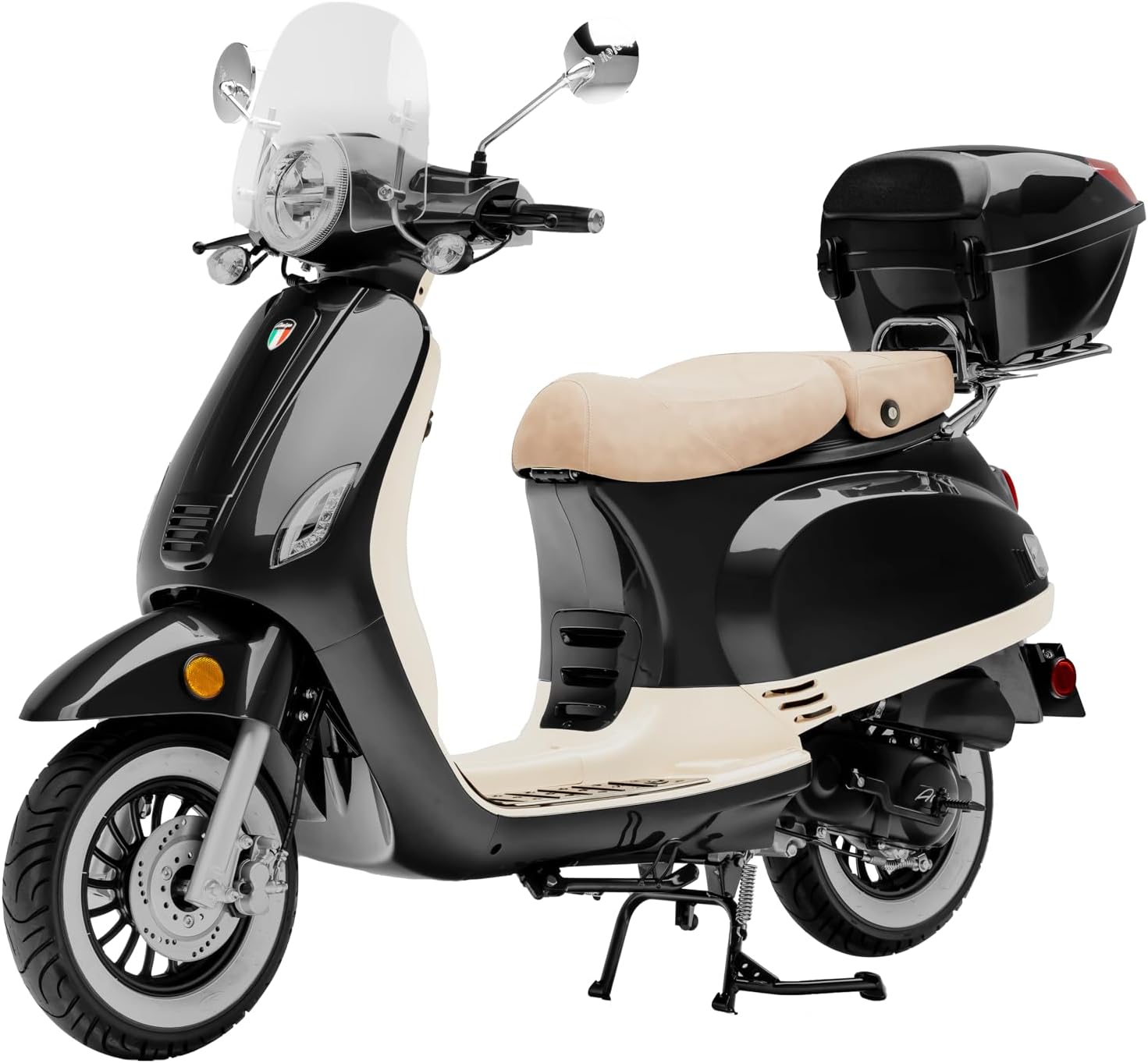 200cc Gas Scooter for Adults - Street Legal Gas Scooter with Underseat Storage & Trunk (Black) product image