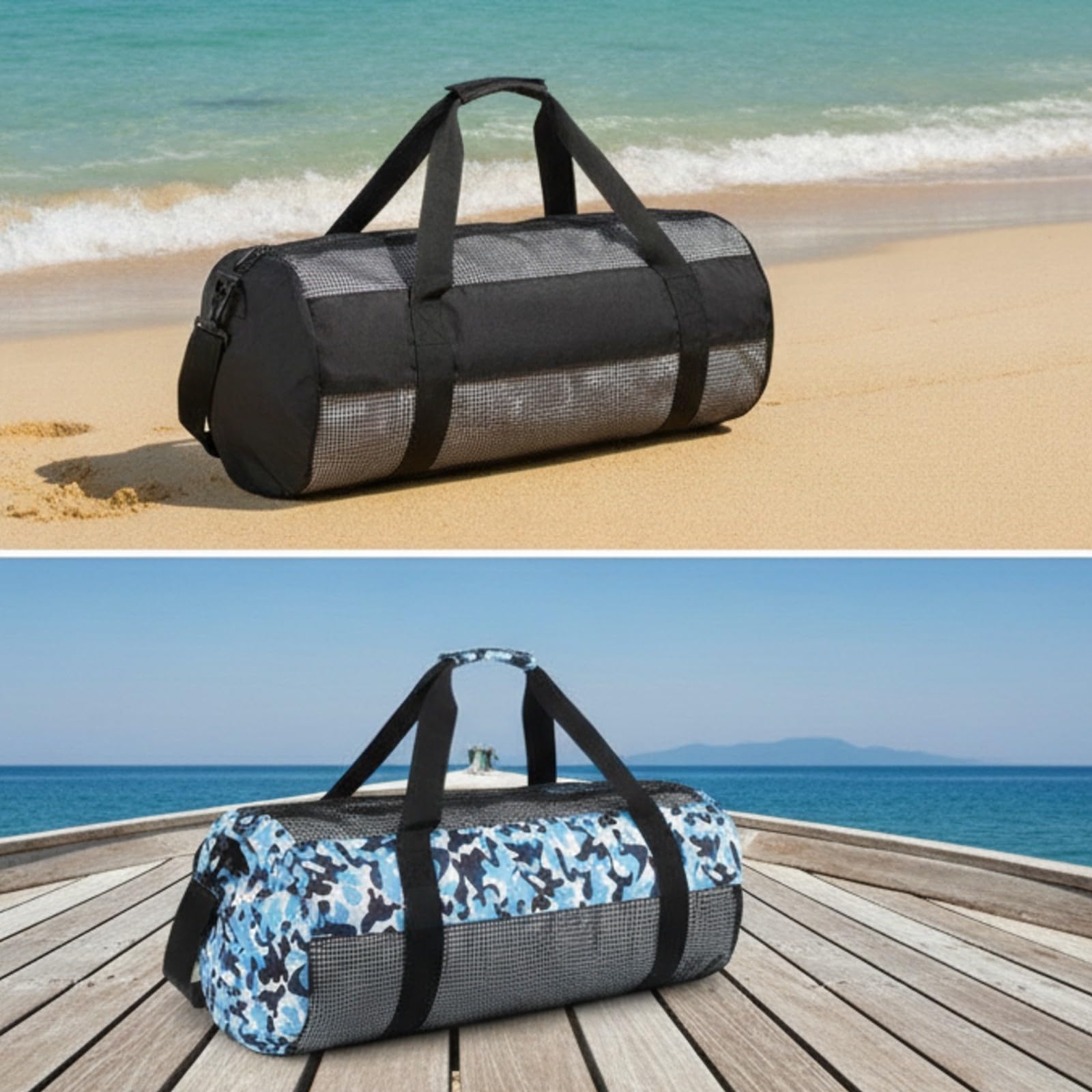 Bolsa para Buceo Ventilada Gran Capacidad, Bolsa Buceo, Cilíndrica, Buceadores, Rojo