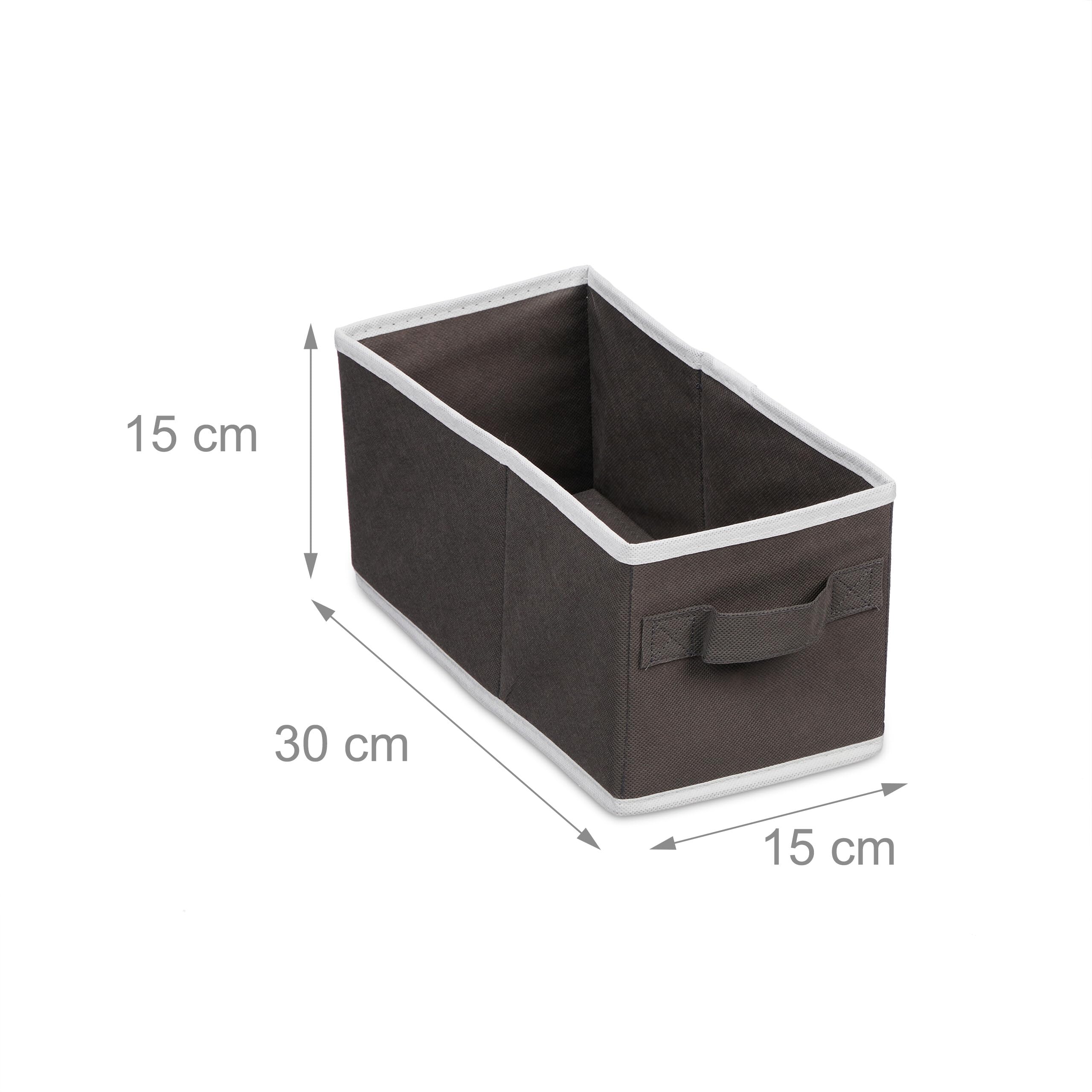 Relaxdays Regał wiszący na ubrania, 7 przegródek, materiał, wys. x szer. x gł.: 106 x 16,5 x 31 cm, 2 szuflady, organizer na ubrania, antracyt