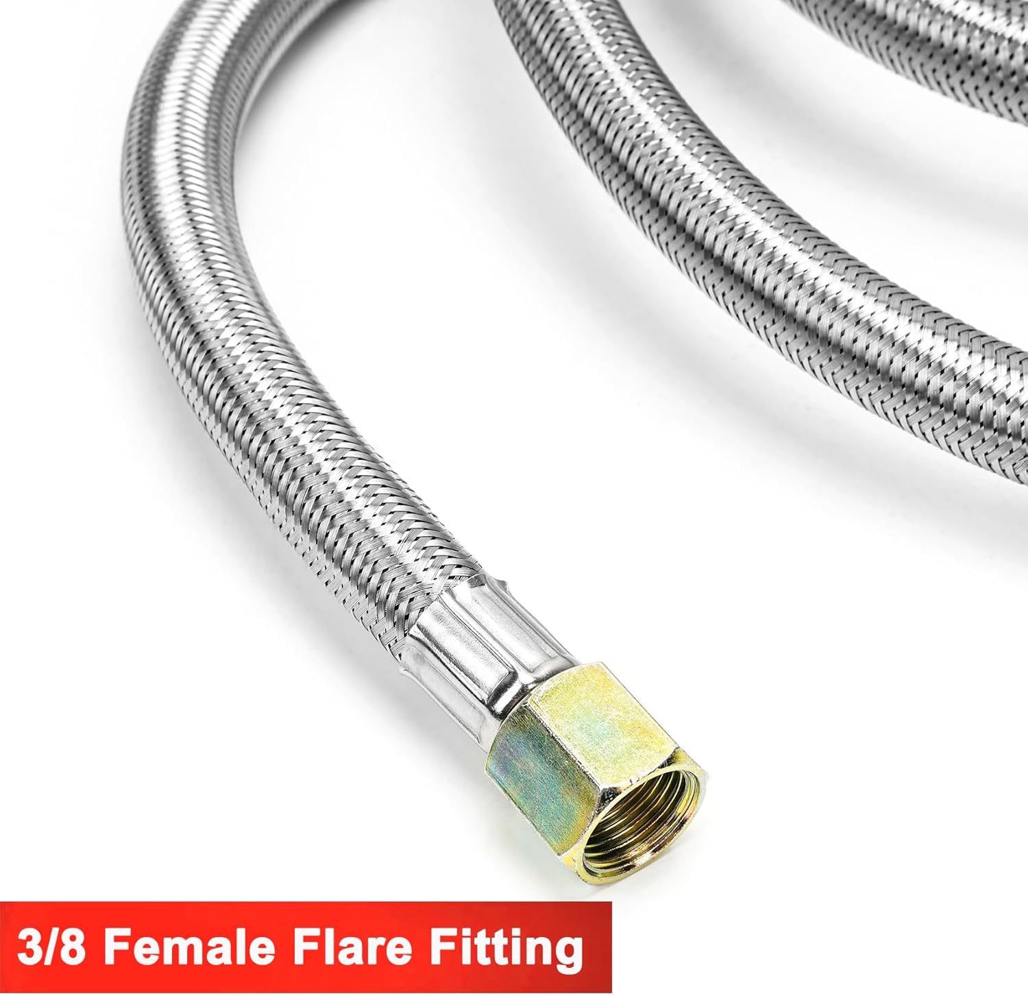 only 5Ft 0-30PSI Adjustable Propane Regulator Stainless Steel Braided Hose QCC/Type 1 Connection with Gauge for Grills, Burners, Heaters, Cookers, Fire Pits and More