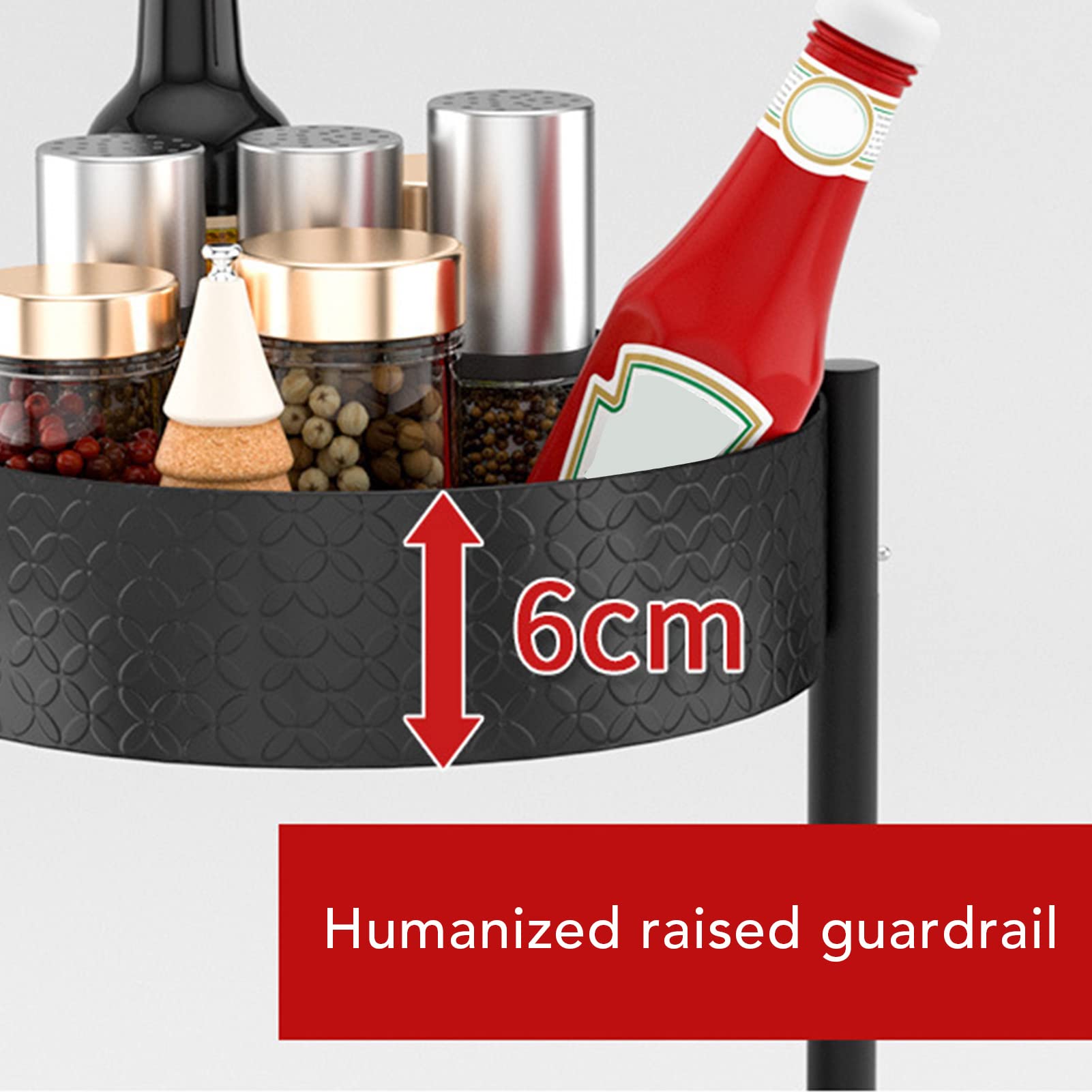 Étagère de comptoir rotative pour épices, double rangée, pivotant à 360 degrés, avec base tournante ; organisateur d’assaisonnements pour la cuisine maison