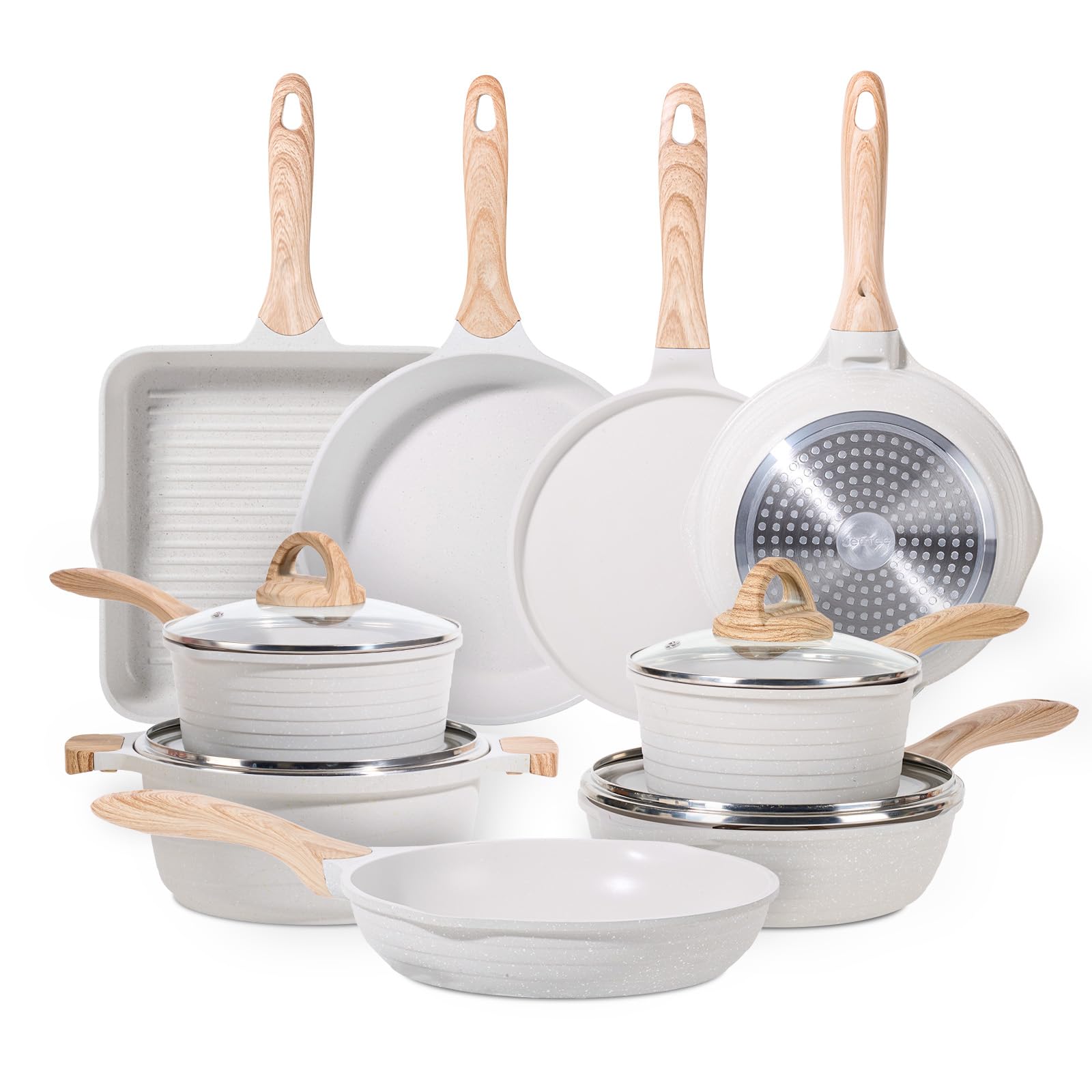 45% Off JEETEE 23pc Nonstick Cookware Set, Premium Kitchen Set
