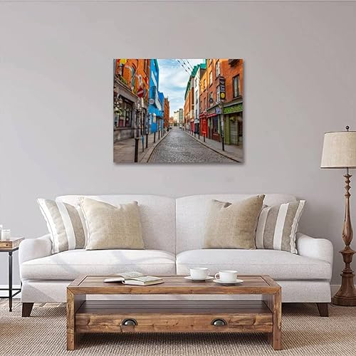 Miniatura 3 de Calles vacías Centro de la ciudad de Dublín durante Dublín Irlanda DIY Digital Pintura al óleo Pintura al óleo Acrílico Arte Arte Pintura por