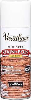 Varathane 243867 Oil-Based One Step Stain + Poly Spray, 12 oz, Red Mahogany