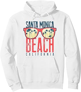 Santa Monica Shirt Beach California Summer Family Vacation Pullover Hoodie