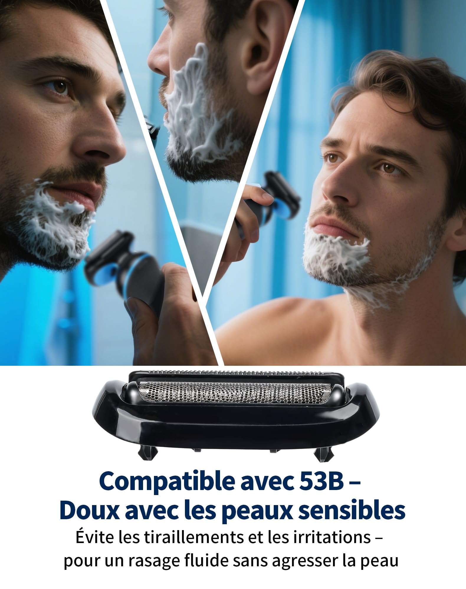 53B Tête De Rasoir Compatible Avec Series 5 & 6 – Tête De Rechange Pour Modèles 5050CS, 5049S, 5018S, 5762, 5764, 6040CS & 6075CC – Rasage Précis Et Respectueux De La Peau