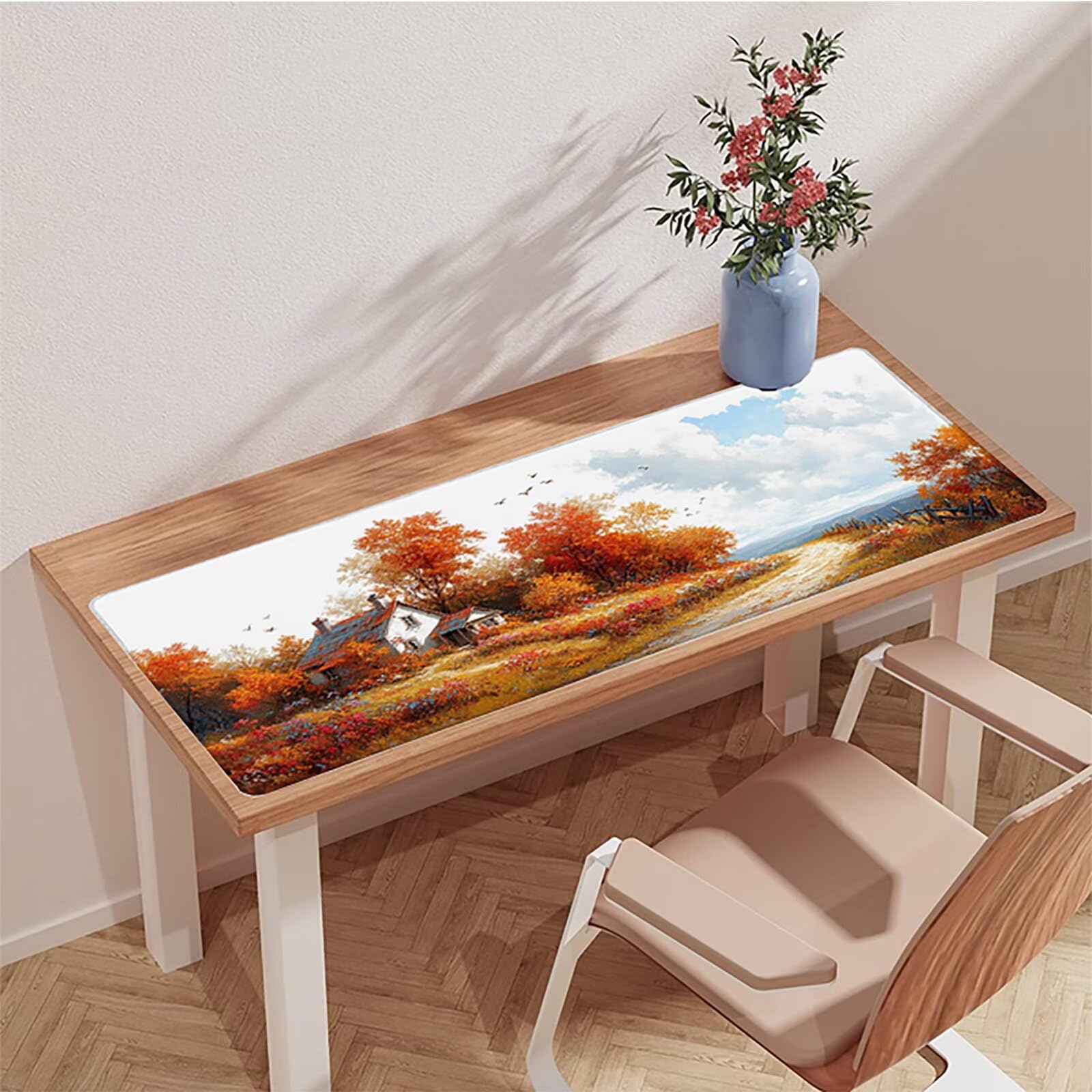 XXL podkładka pod mysz krajobraz, podkładka pod mysz do gier 1200 x 600 x 3 mm, podkładka na biurko ze zszytymi krawędziami, antypoślizgowa podkładka pod mysz, akcesoria biurkowe, mata do gier gier