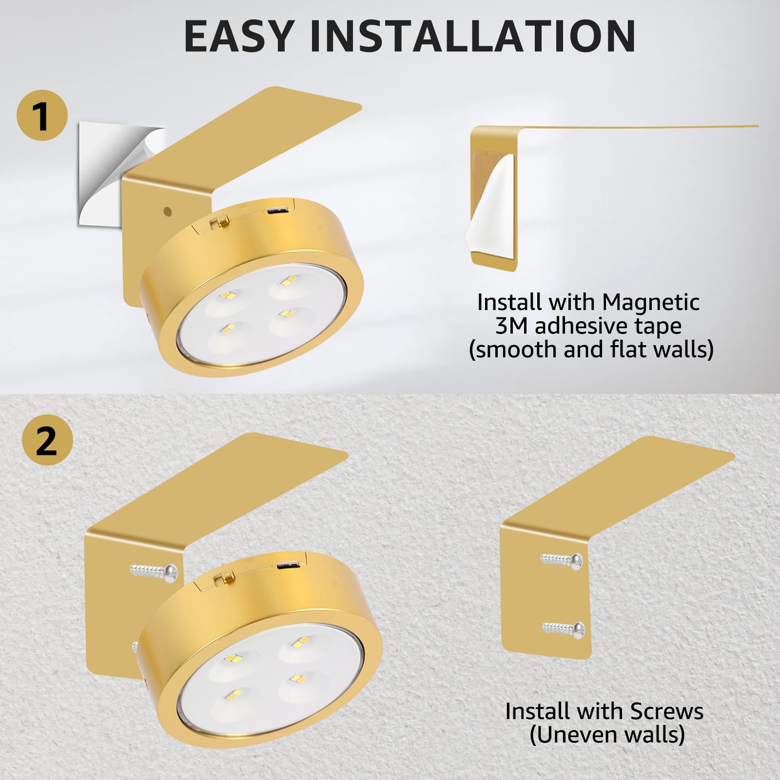 MIOBLUE triplo pack foto lampada batteria, foto lampada wireless con telecomando, faretto LED dimmer, ricaricabile a 3 temperature di colore, display LED con funzione di cronometraggio