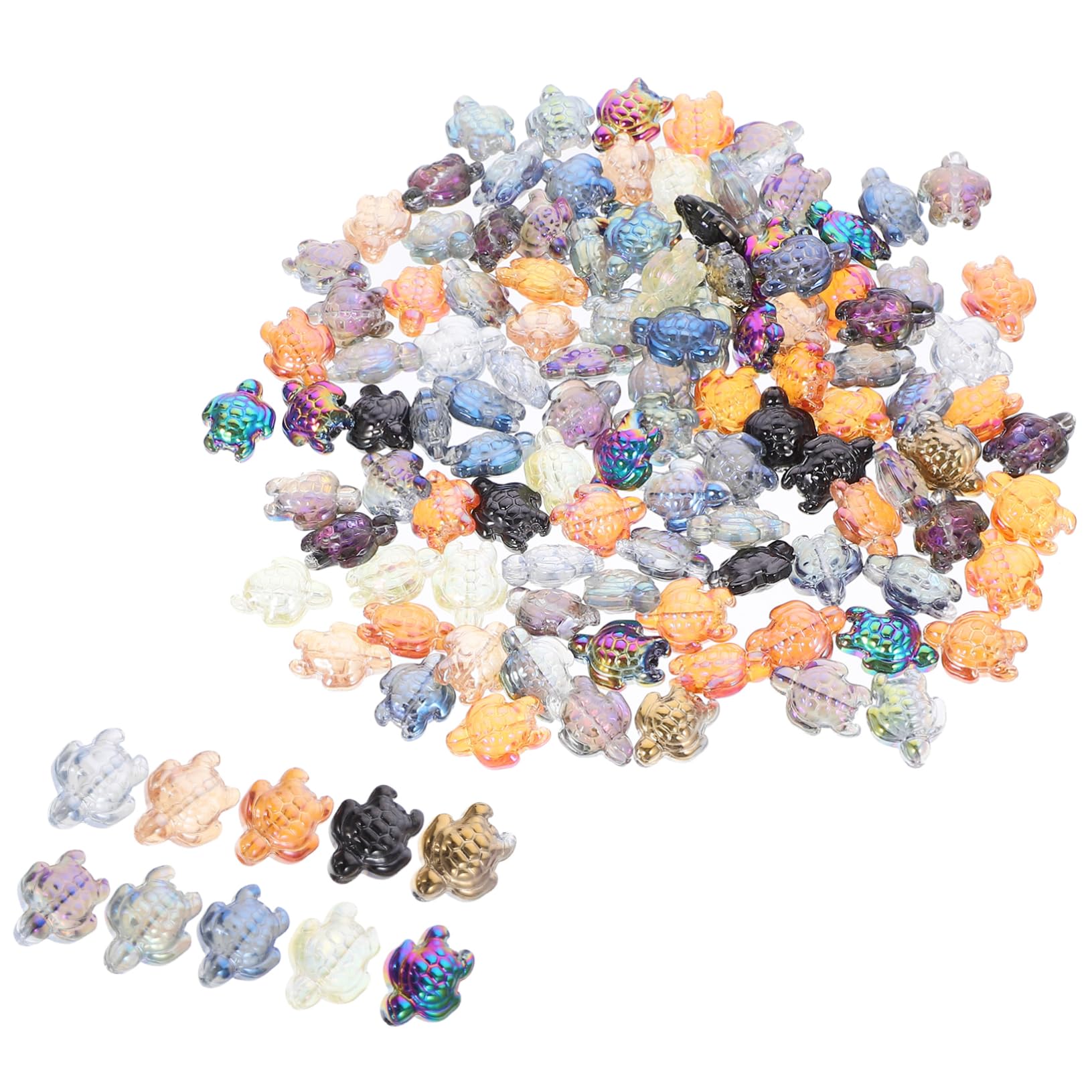 Operitacx 5 Series Kit De Abalorios De Cuentas De Arcilla Turquesa Cuentas Sueltas Para Pulseras Pendientes Ganchos Cuentas De Cristal De Colores Joyería 120 piezas x 5