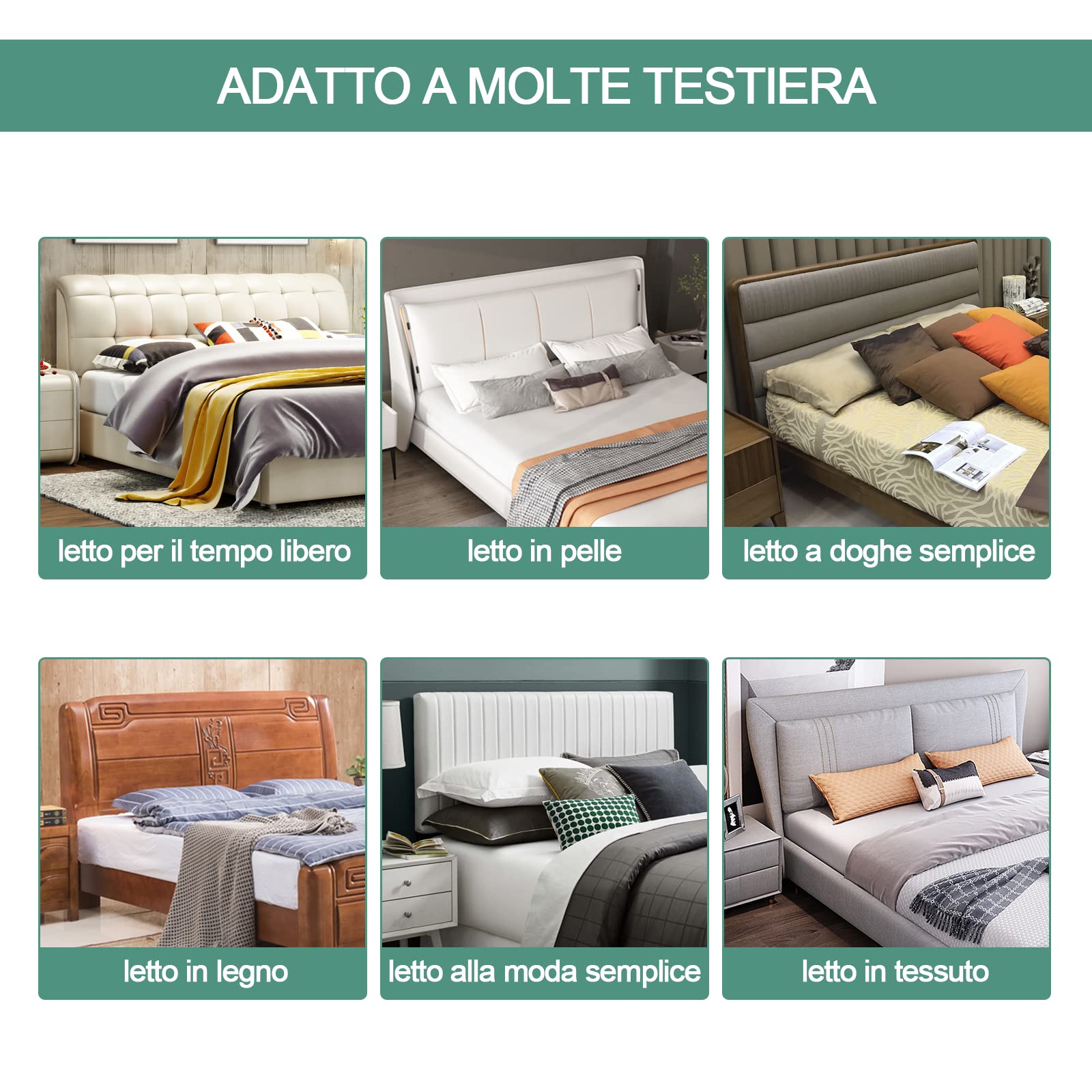 WYJHNL Copertura per Testiera per Letto, Copri Testata Letto Fodera Elastica Vello Protezione