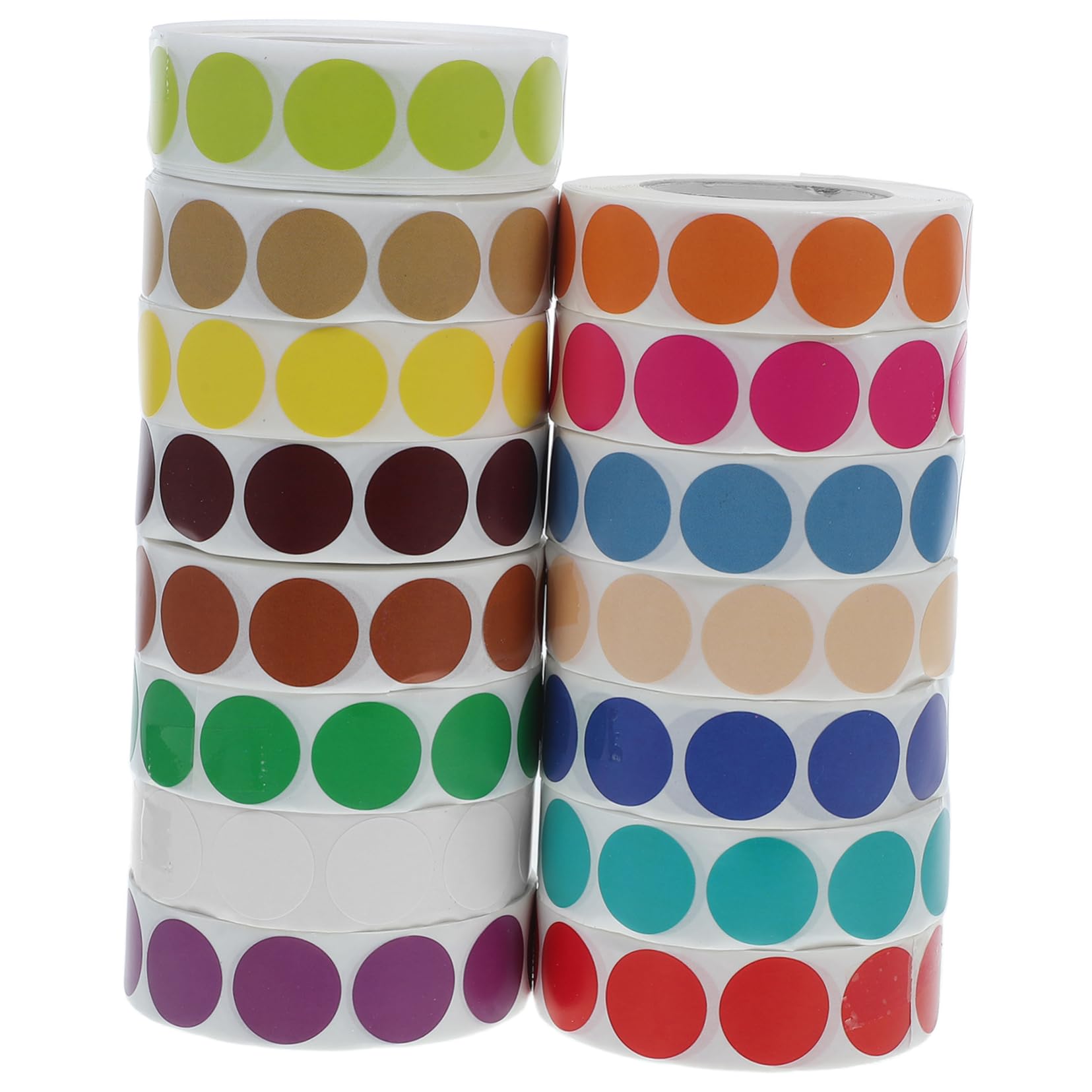 Tofficu Étiquettes Autocollantes Rondes à Pois 15 Pcs en Papier pour Identification Couleur Facile, Adhésives et Inscriptibles, pour Maison et Restaurants Couleur Aléatoire