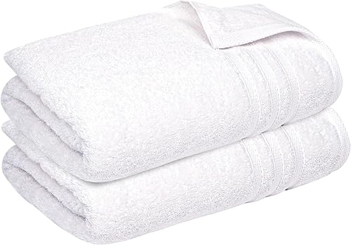 Miniatura 6 de Infinitee Xclusives Toallas de baño de 100% algodón turco de alta calidad, de 27 x 54 pulgadas, toallas de baño blancas altamente absorbentes, para