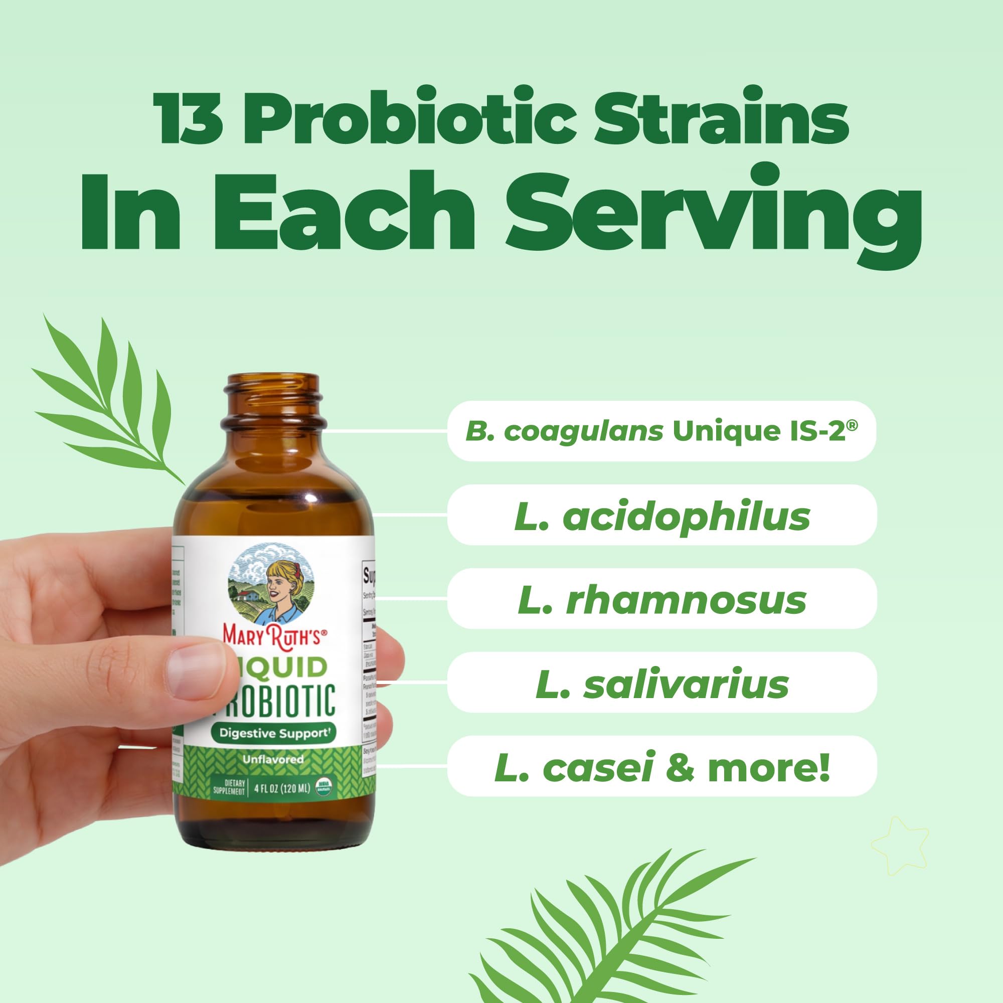 MARYRUTH'S USDA Organic Liquid Probiotic for Adults & Kids, Unflavored, 4oz — Amazon image 5