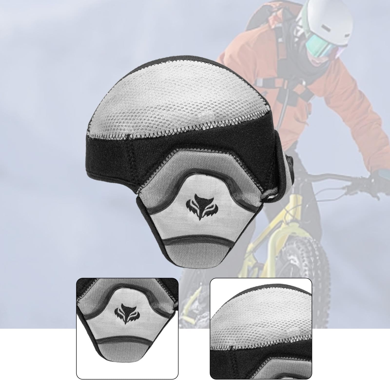 Casque Vélo Hiver Chapeau Cyclisme Homme Doublure Élastique Fleece Protection Oreilles Absorbant Anti-Vent Respirant Convient pour Ski Randonnée Vélo