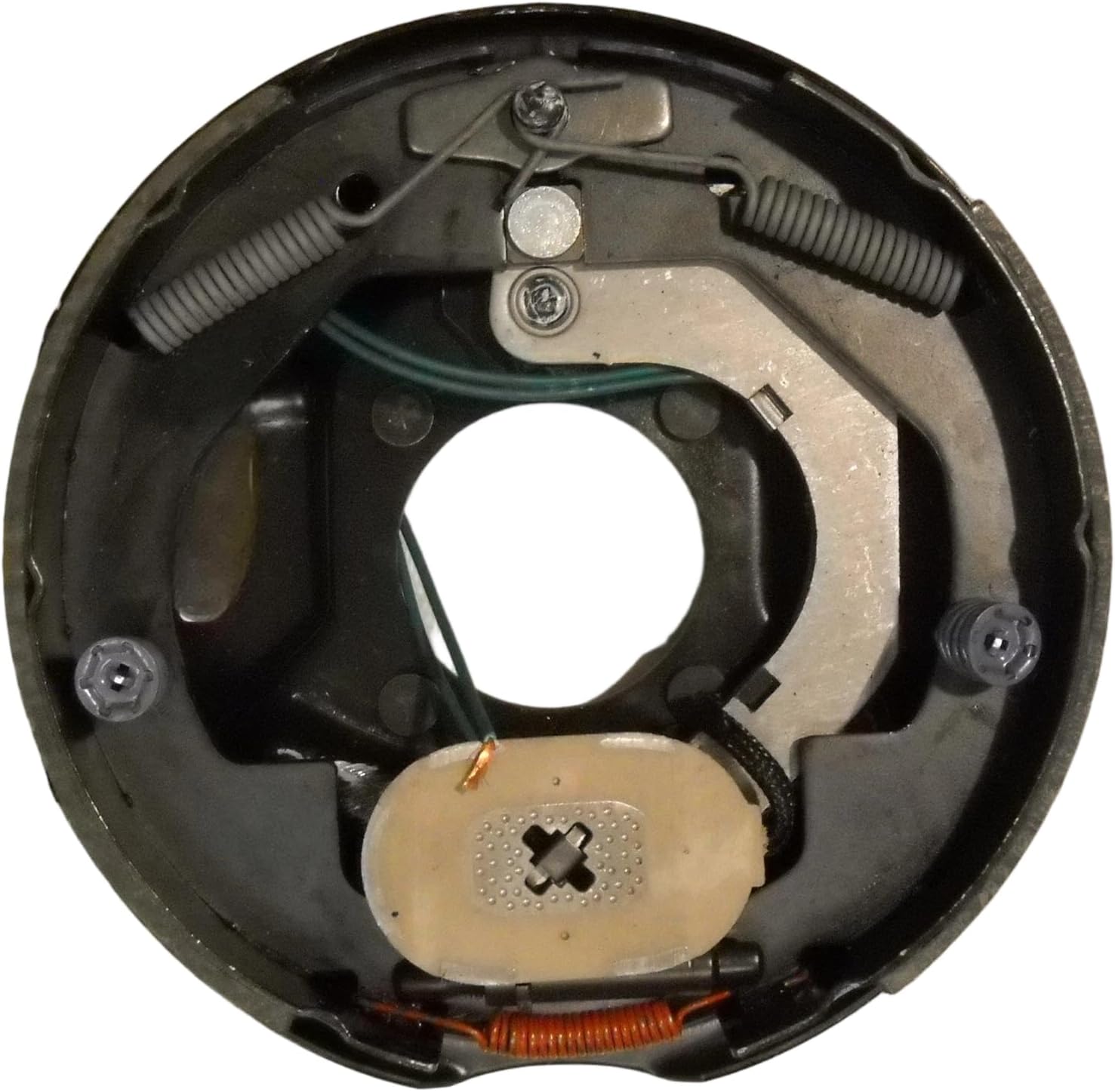 23-27 ONE Fits for Dexter 3500# Trailer Axle Right 10"x2.2" Electric Backing Plate Complete - Trailer Electric Backing Plate Replacement