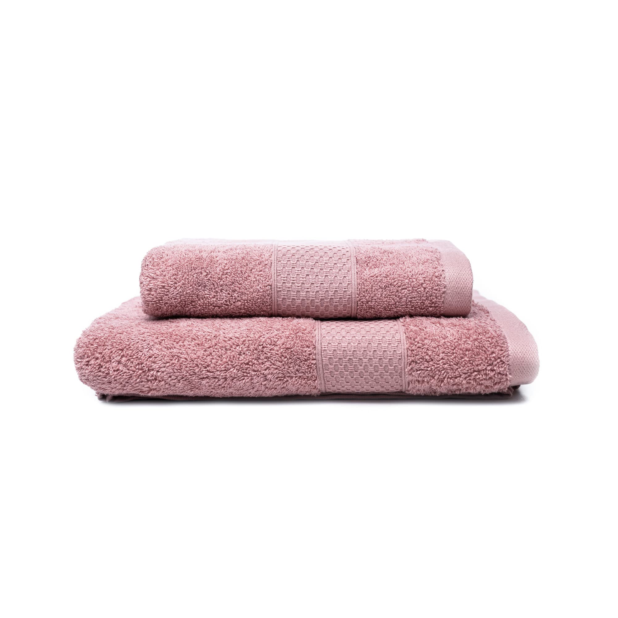 Nenel Juego de Toallas Personalizadas Bordadas – Toallas de baño con Nombre o Iniciales Bordado - Suaves y Absorbentes, 100% algodón (1 Toalla de Lavabo + 1 Toalla de Baño Grande, Rosa Maquillaje)
