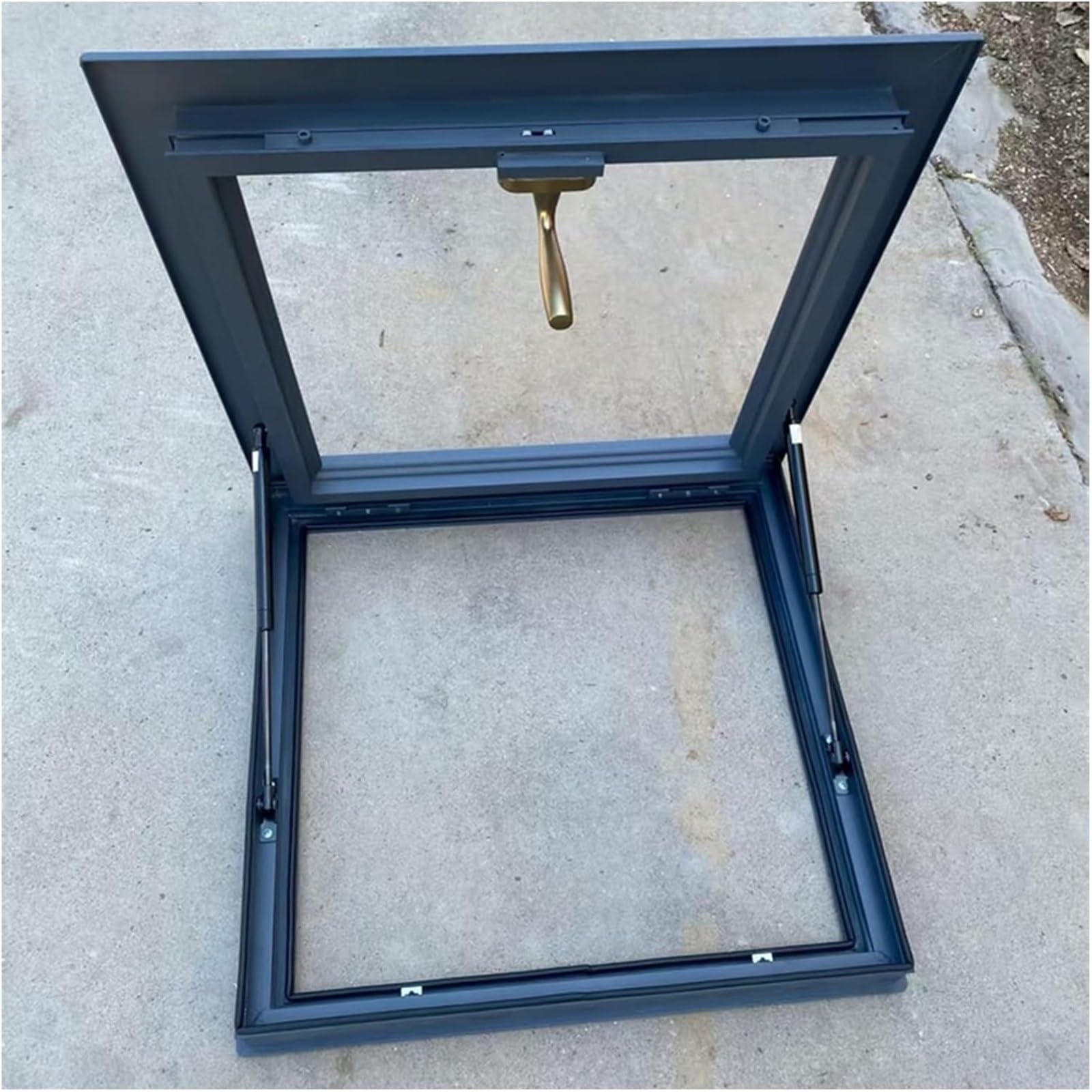 Skylight Manual Skylight Window Skylights for House Roof No Glass and Aluminum Alloy Frame Roof Skylight for Home Attic(64 * 64cm)